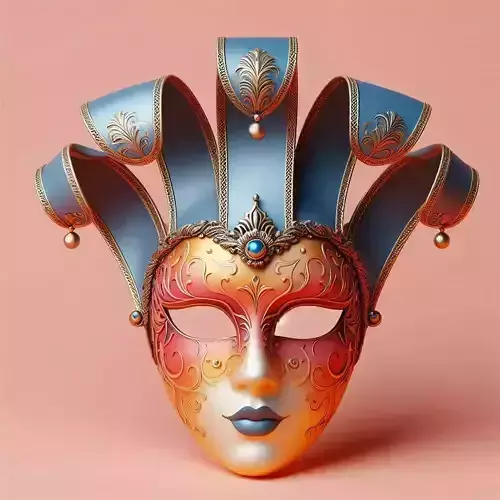 2106Venetian Carnival Mask Color 3D Model  magic