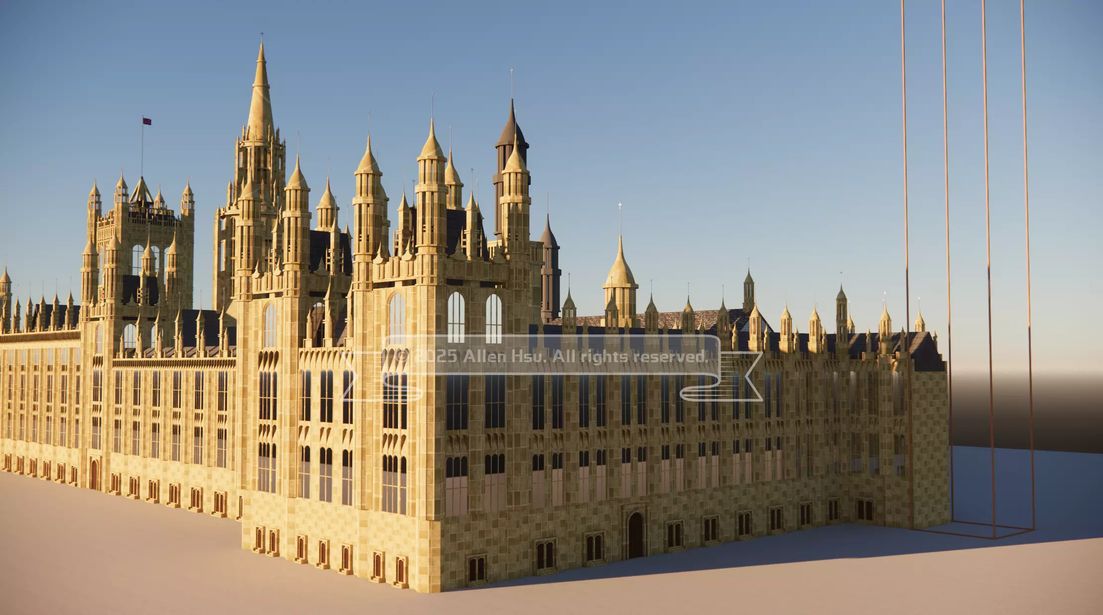 Palace of Westminster - does not include Big Ben 3D model_25