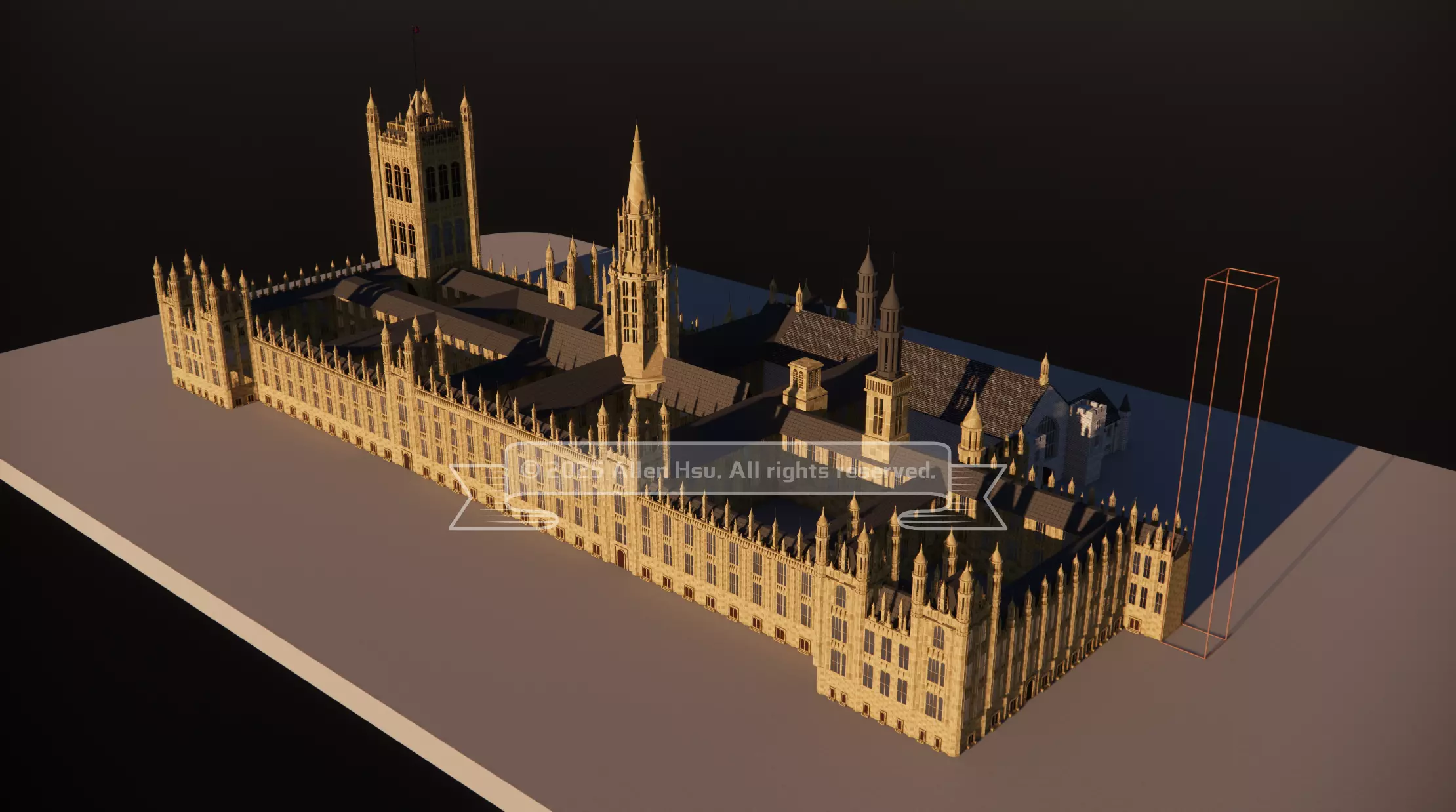 Palace of Westminster - does not include Big Ben 3D model_11