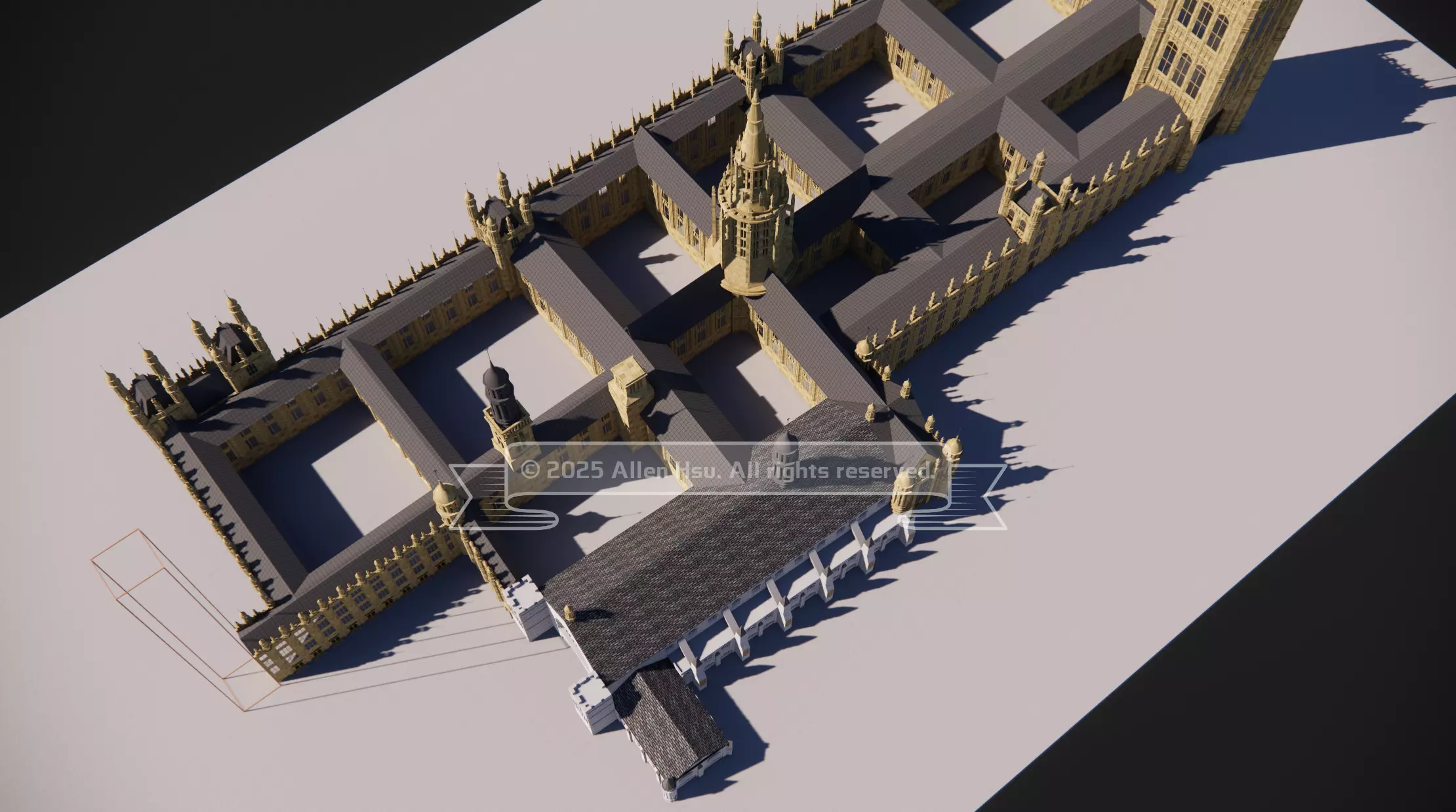 Palace of Westminster - does not include Big Ben 3D model_14