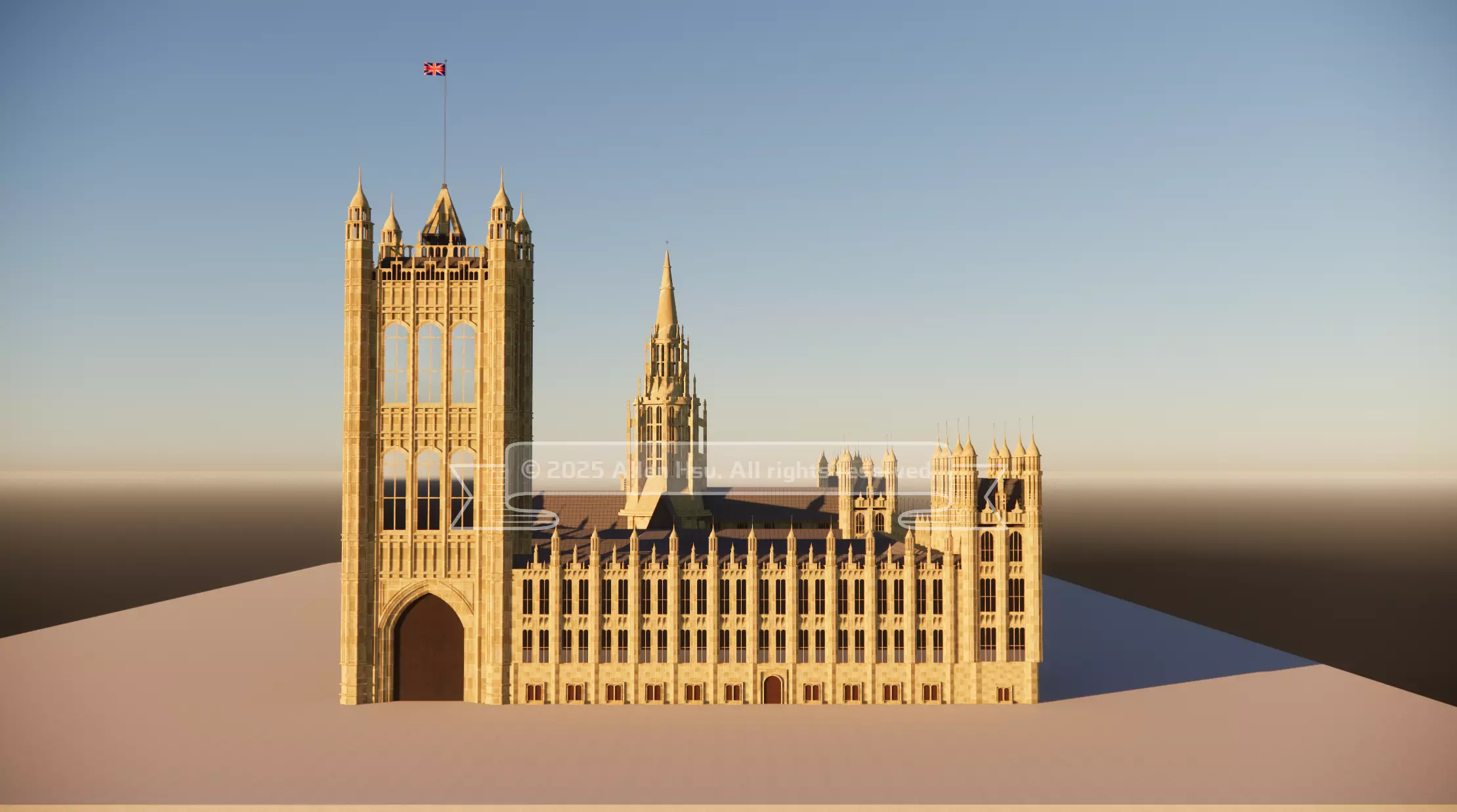 Palace of Westminster - does not include Big Ben 3D model_4