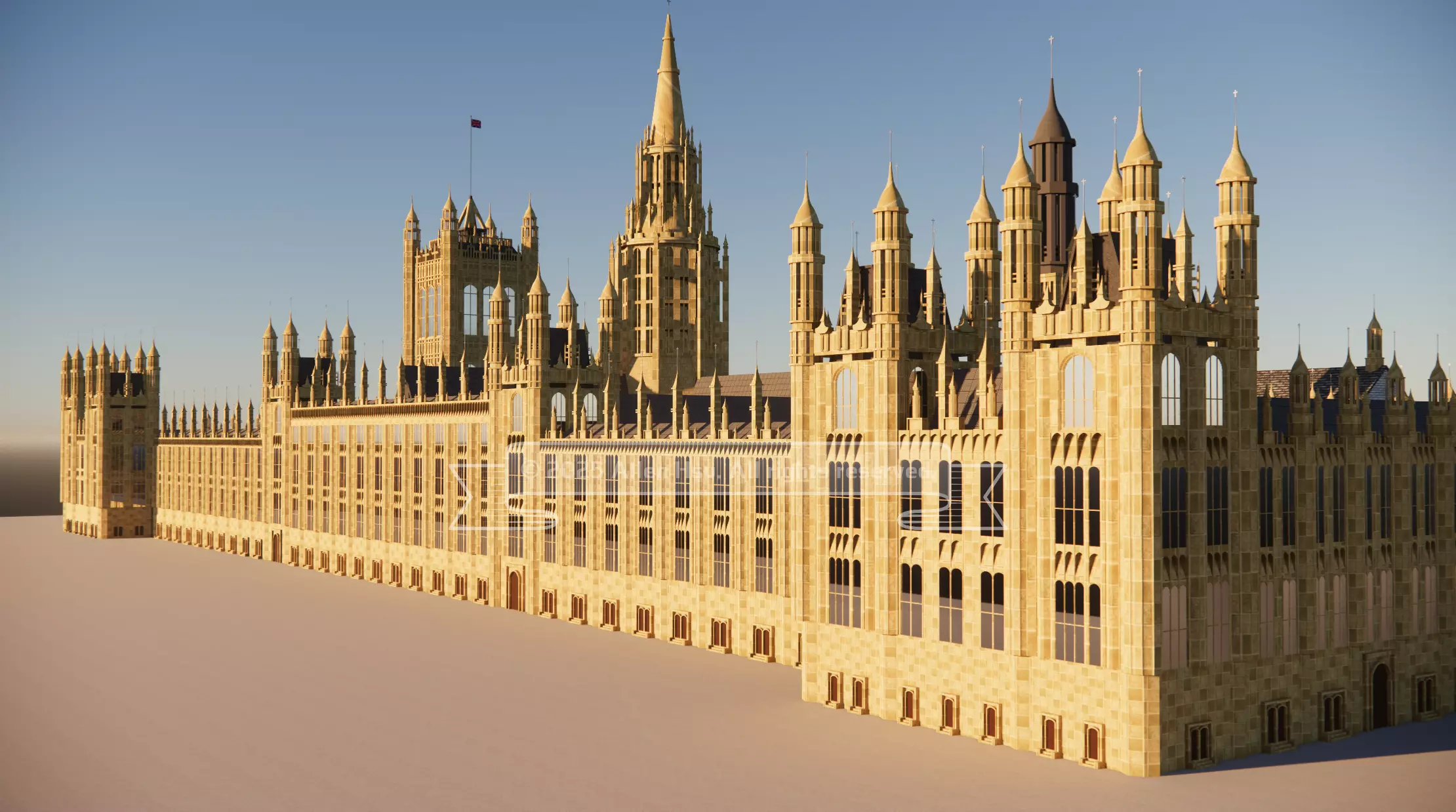 Palace of Westminster - does not include Big Ben 3D model_18