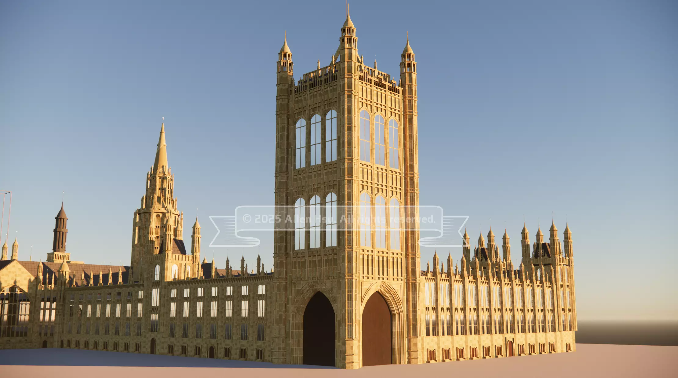 Palace of Westminster - does not include Big Ben 3D model_22
