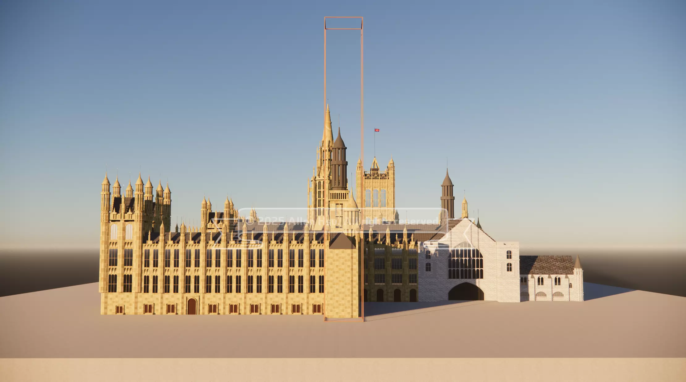 Palace of Westminster - does not include Big Ben 3D model_2