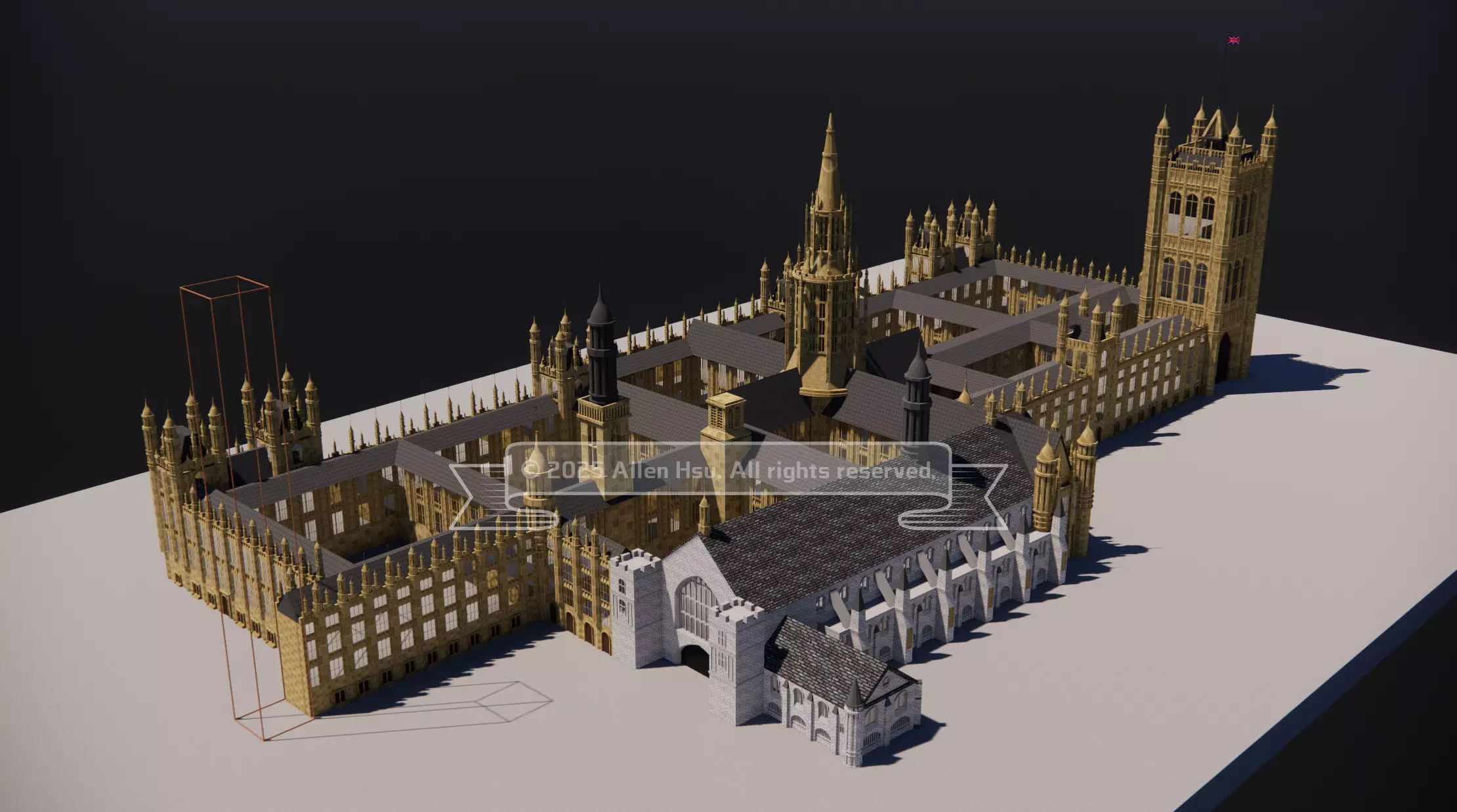 Palace of Westminster - does not include Big Ben 3D model_13