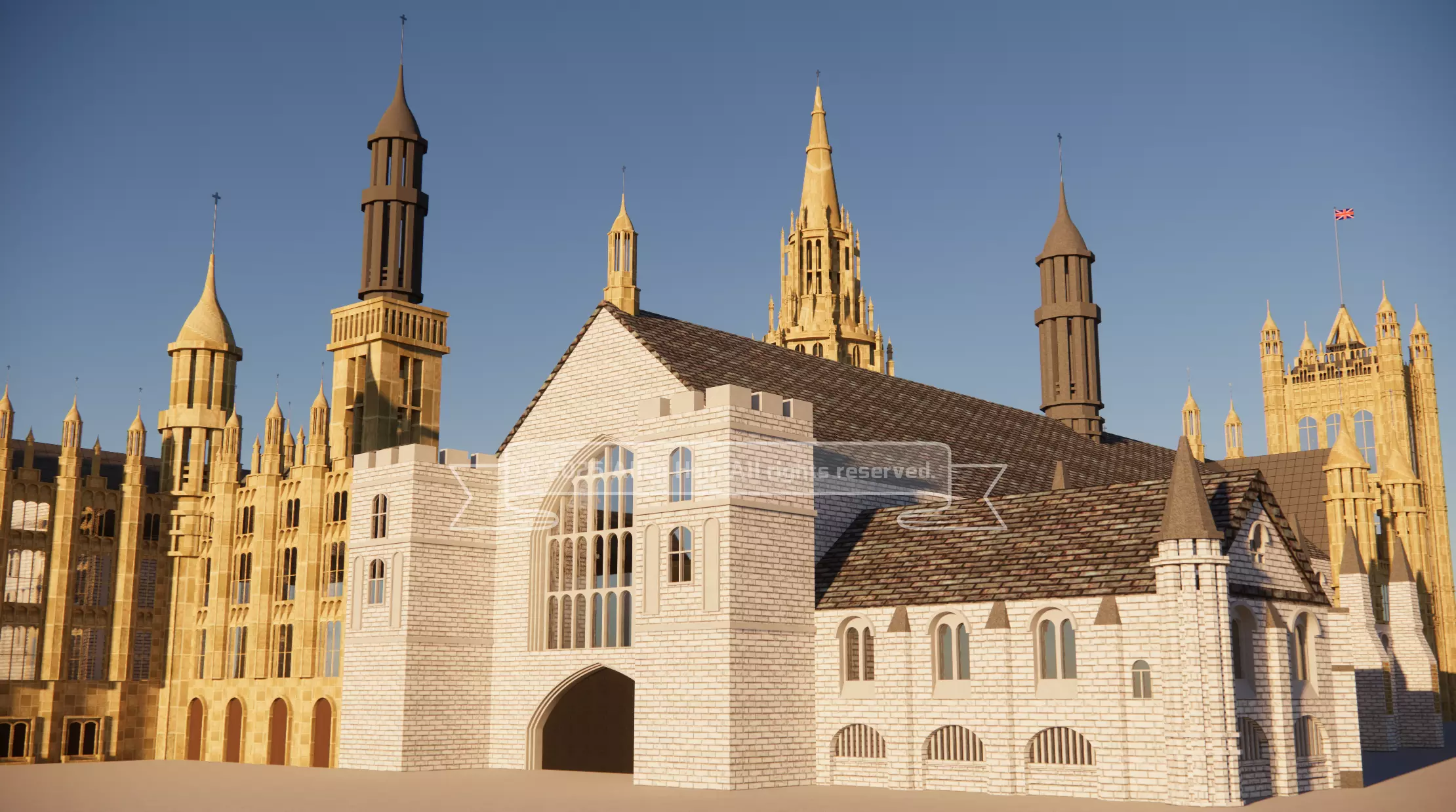 Palace of Westminster - does not include Big Ben 3D model_48