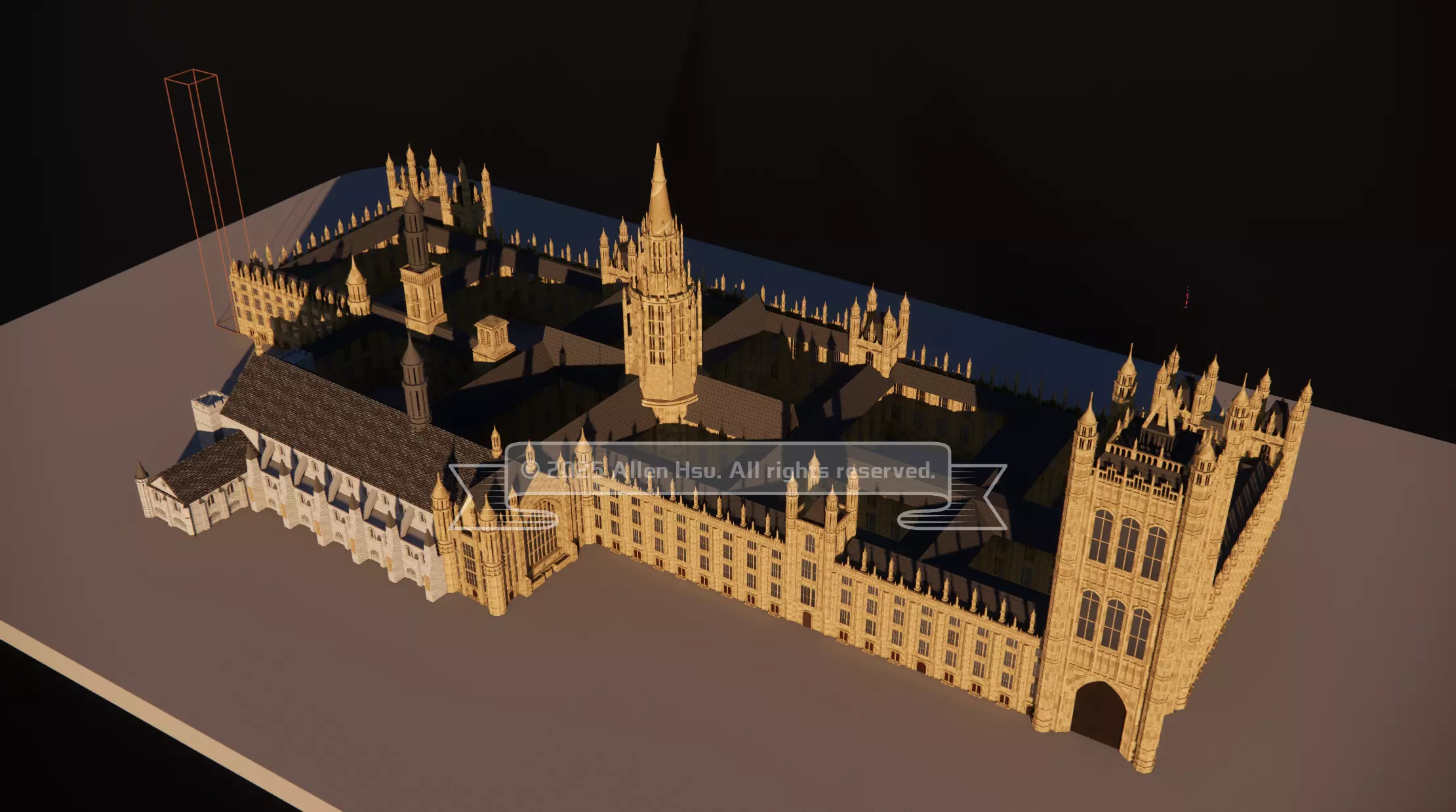 Palace of Westminster - does not include Big Ben 3D model_15