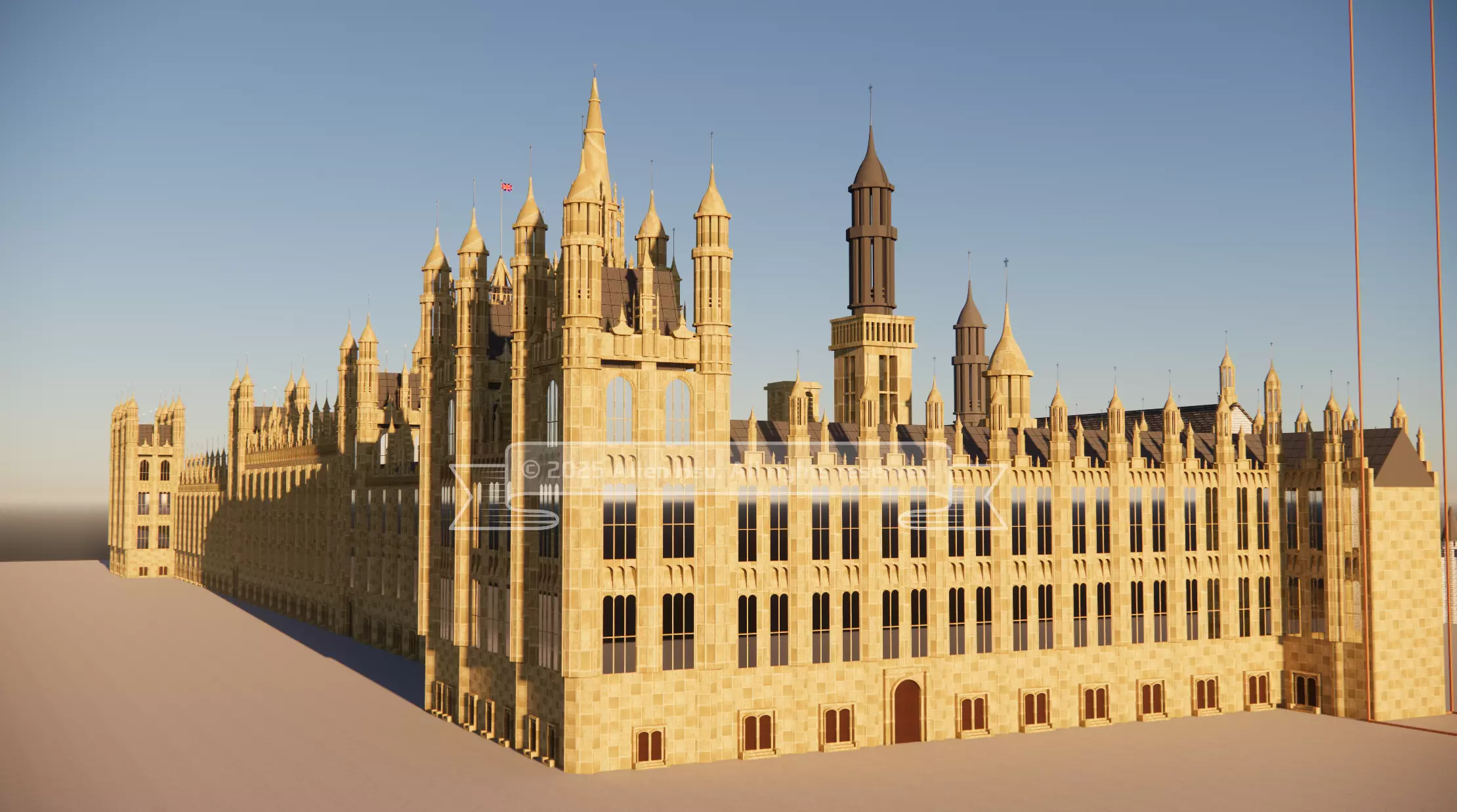 Palace of Westminster - does not include Big Ben 3D model_41