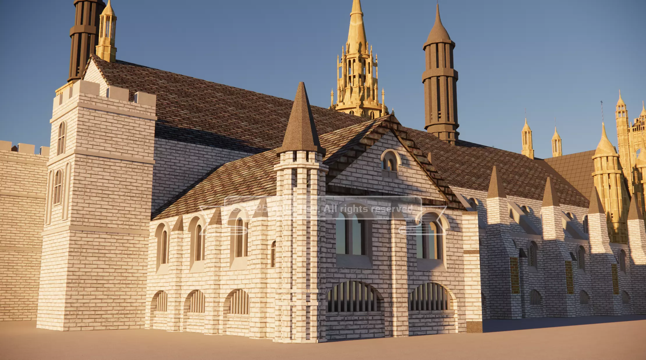 Palace of Westminster - does not include Big Ben 3D model_44