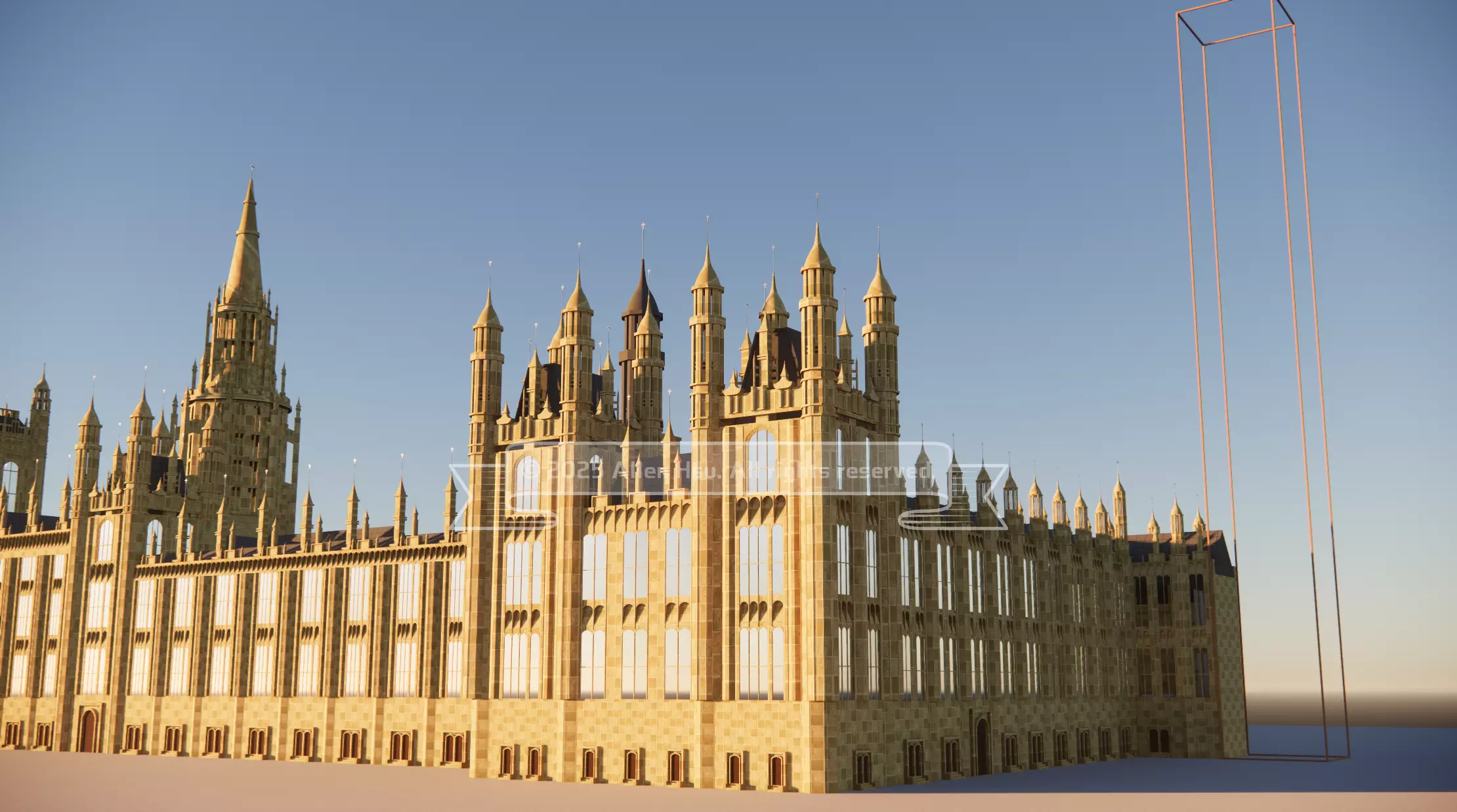 Palace of Westminster - does not include Big Ben 3D model_16