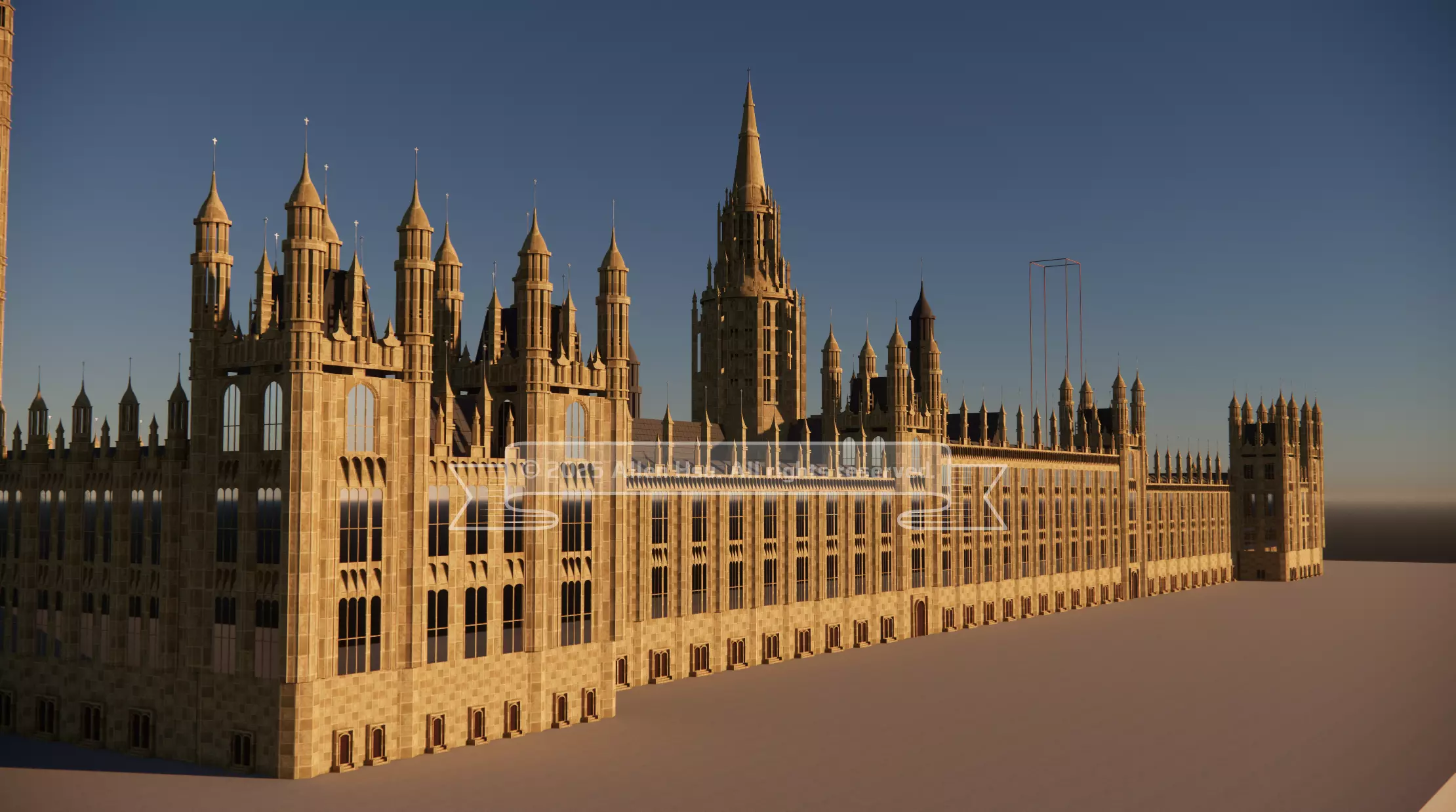 Palace of Westminster - does not include Big Ben 3D model_60