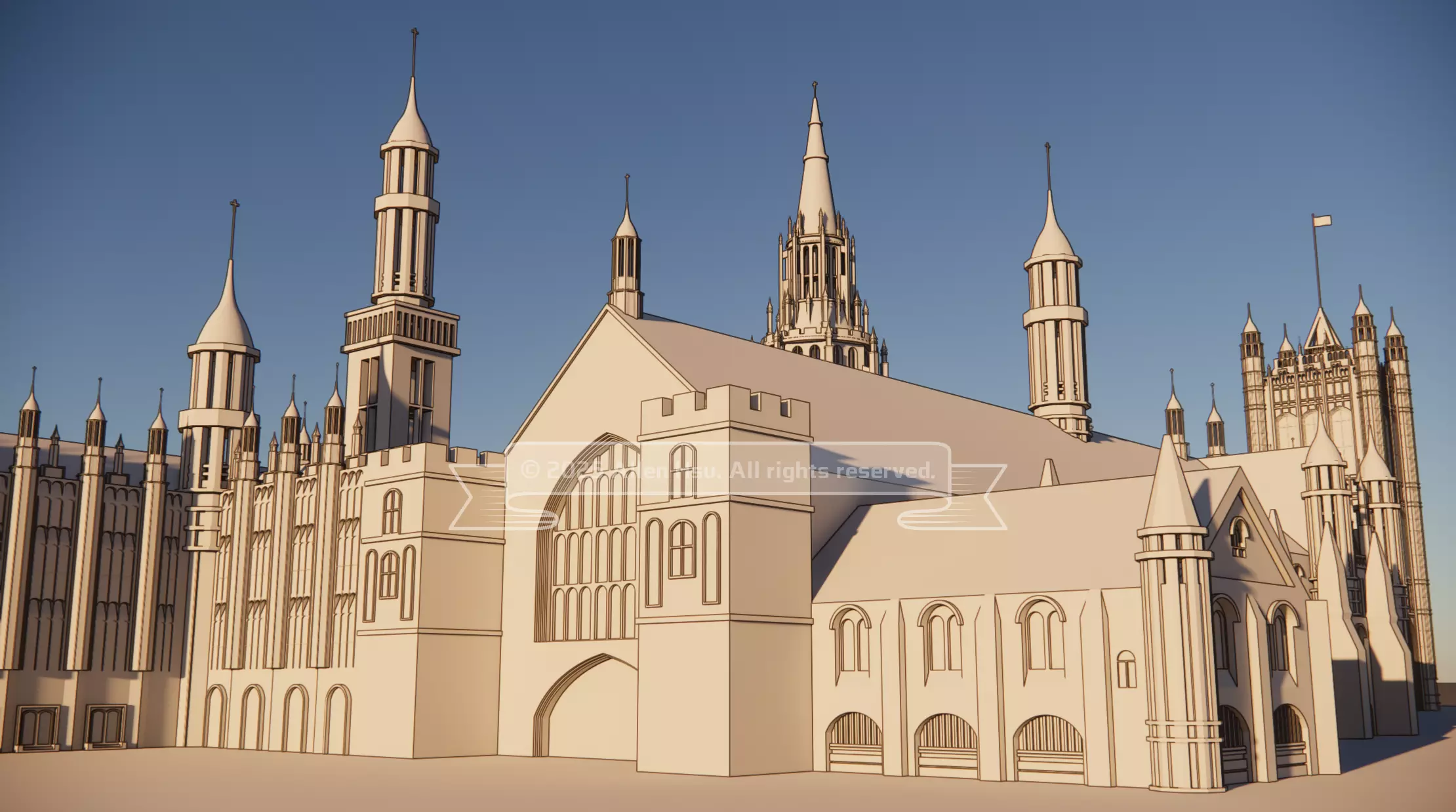 Palace of Westminster - does not include Big Ben 3D model_80