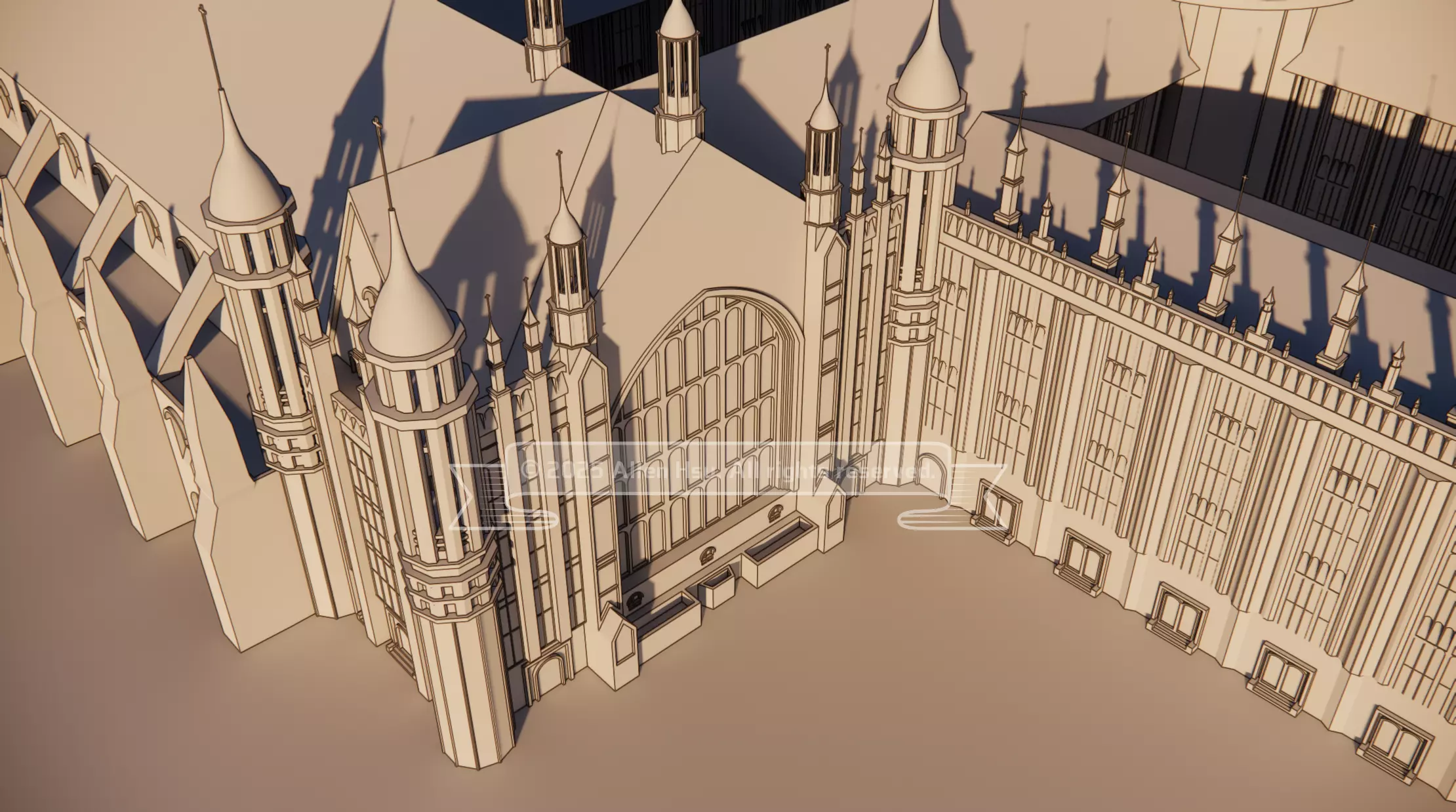 Palace of Westminster - does not include Big Ben 3D model_78