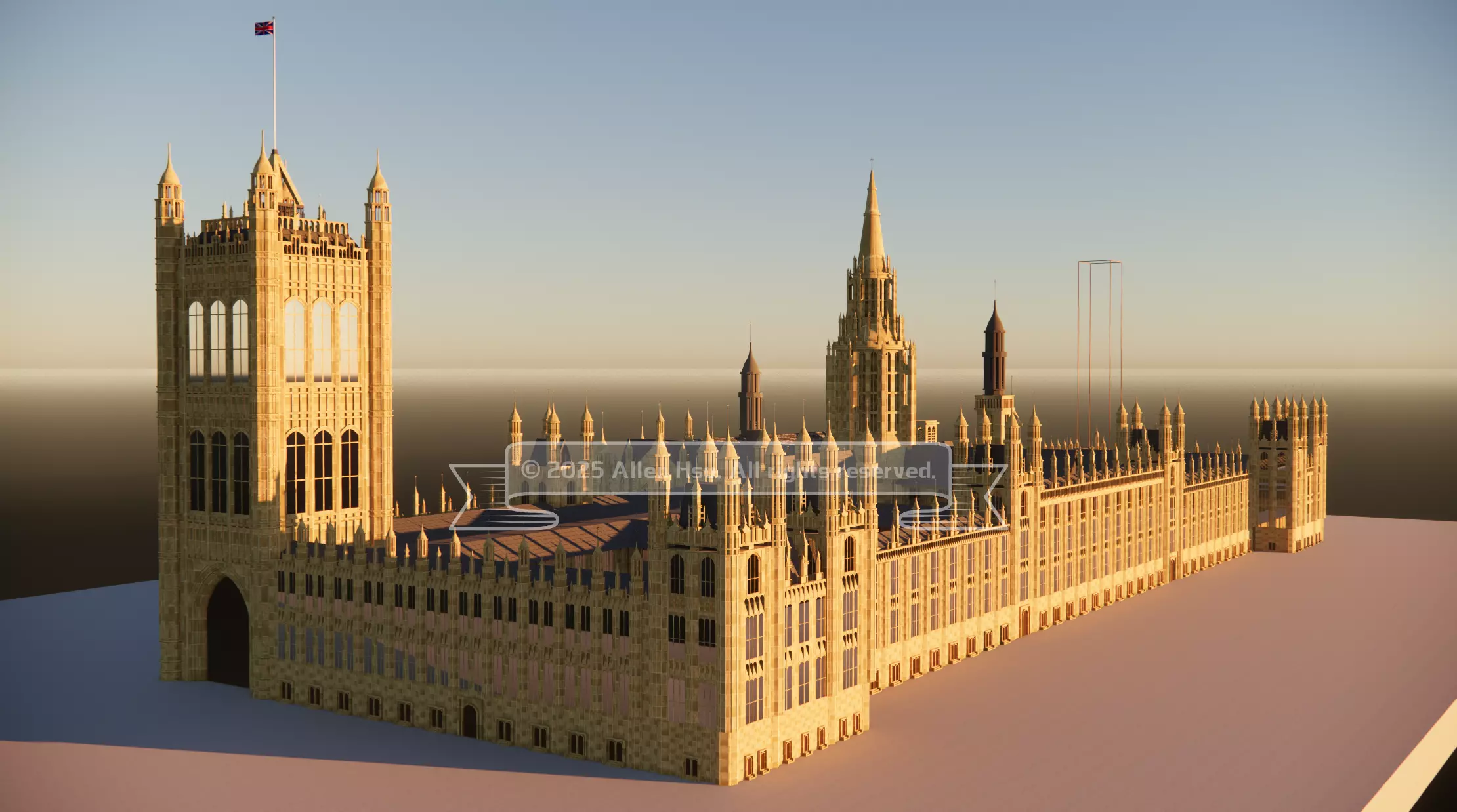 Palace of Westminster - does not include Big Ben 3D model_5