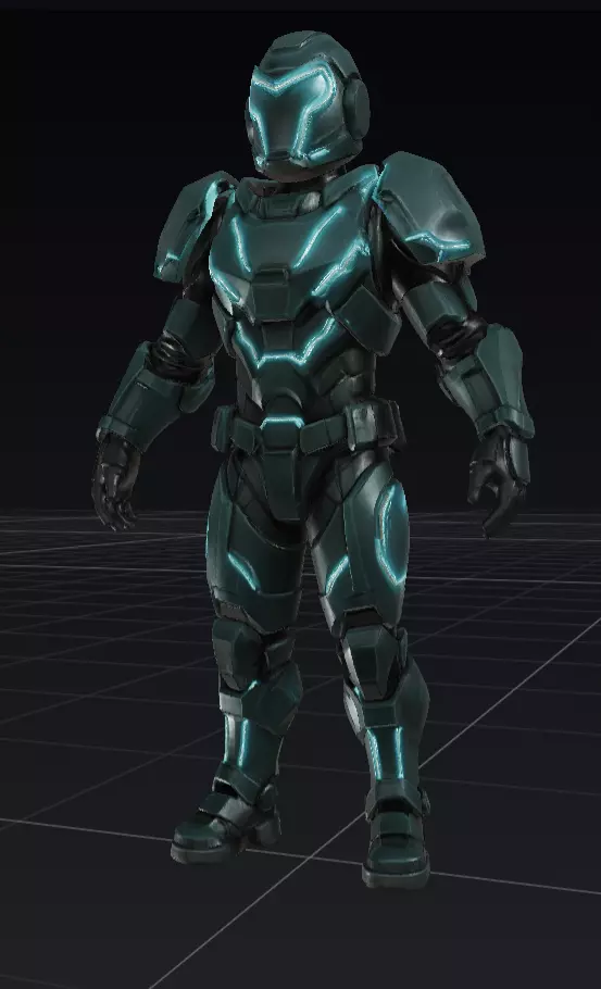 Futuristic Sci-Fi Space Marine 3D Model Full Body OBJ STL GLB 3D model_0
