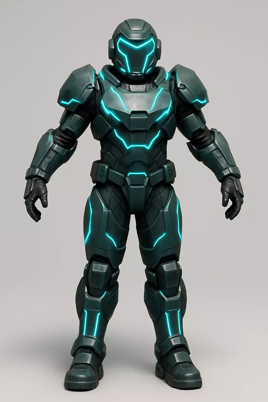 Futuristic Sci-Fi Space Marine 3D Model Full Body OBJ STL GLB 3D model_3