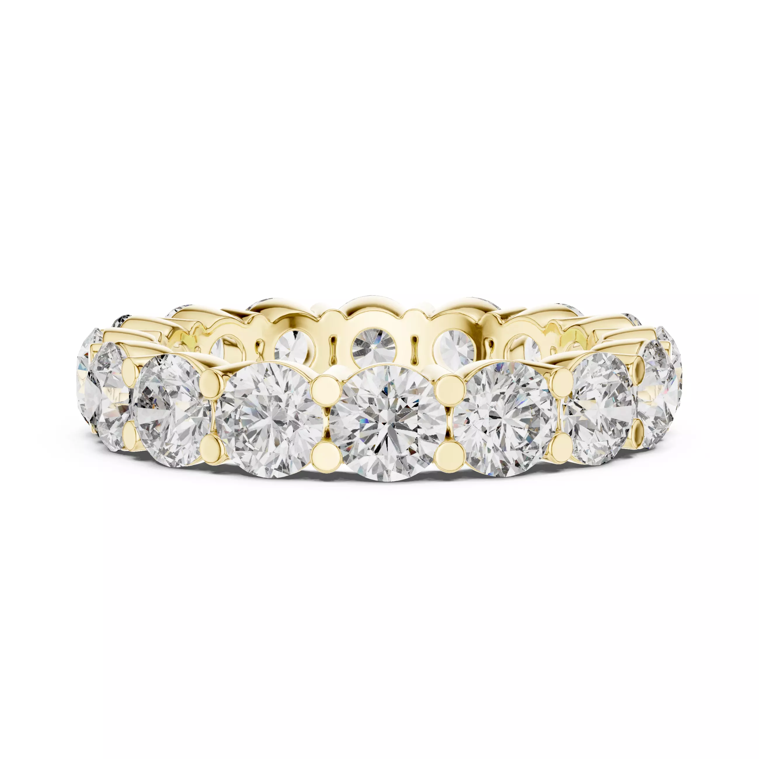 4mm Round Cut Full Eternity Stacking Wedding Band 3DM STL Video 3D print model_1