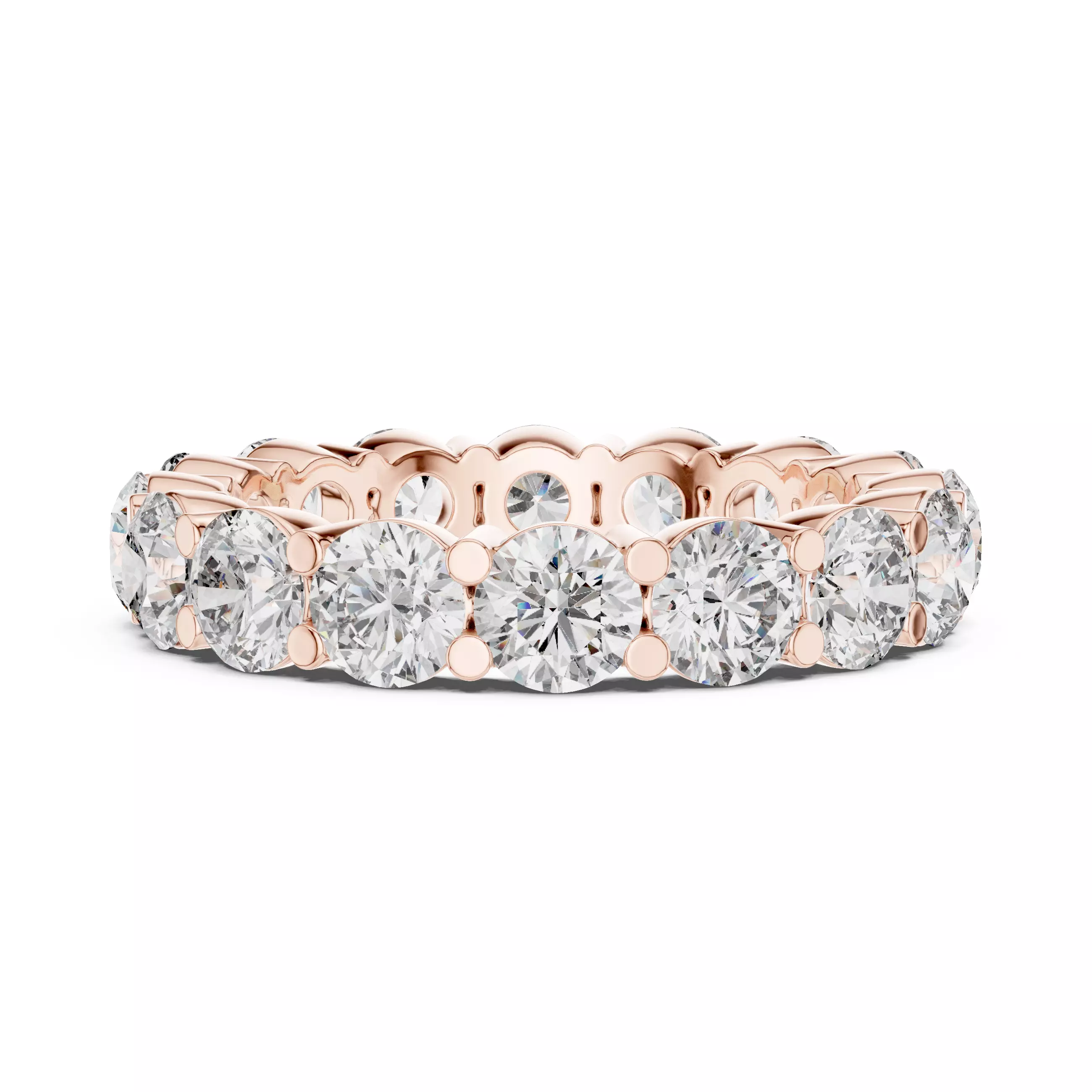 4mm Round Cut Full Eternity Stacking Wedding Band 3DM STL Video 3D print model_0