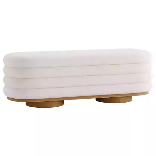 Freida Performance Boucle Storage Bench 3D model