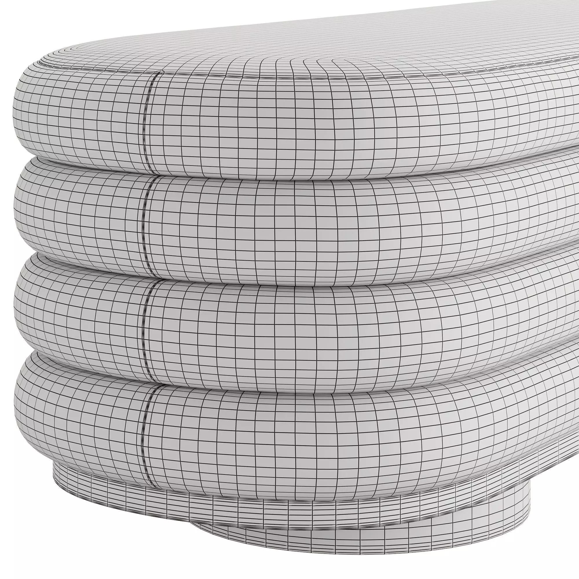 Freida Performance Boucle Storage Bench 3D model_6