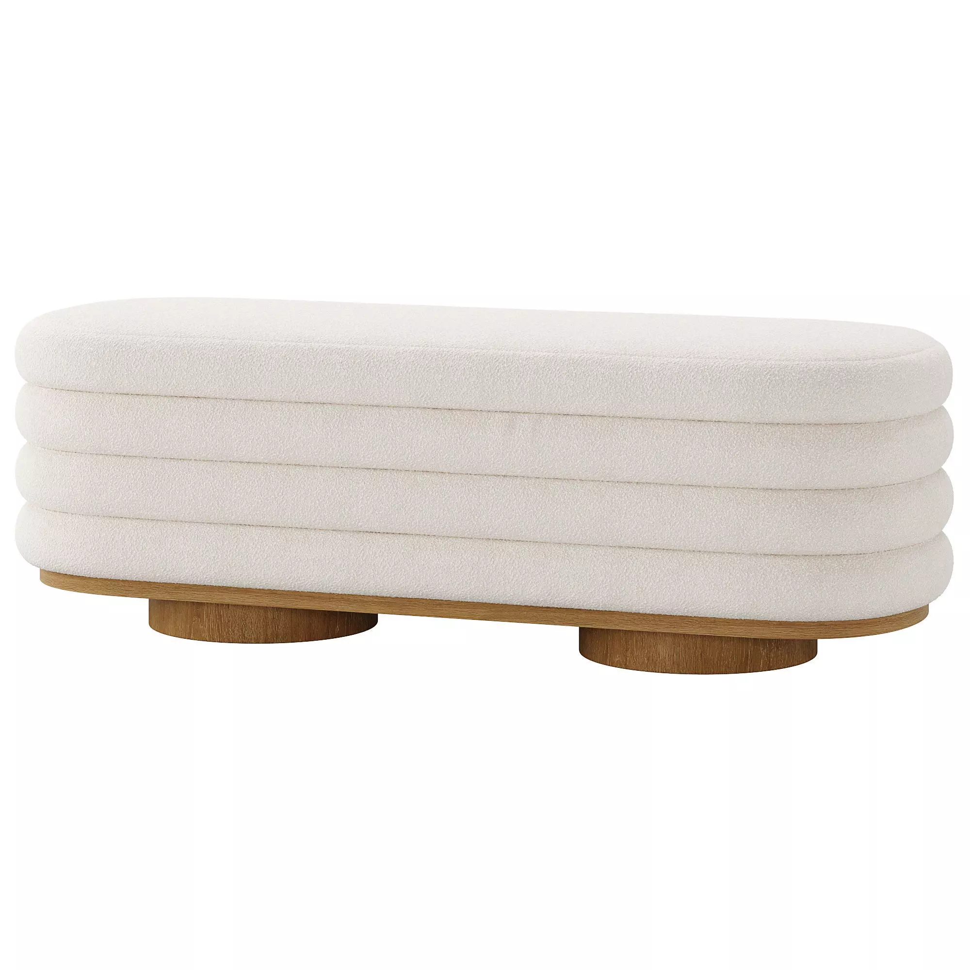 Freida Performance Boucle Storage Bench 3D model_2