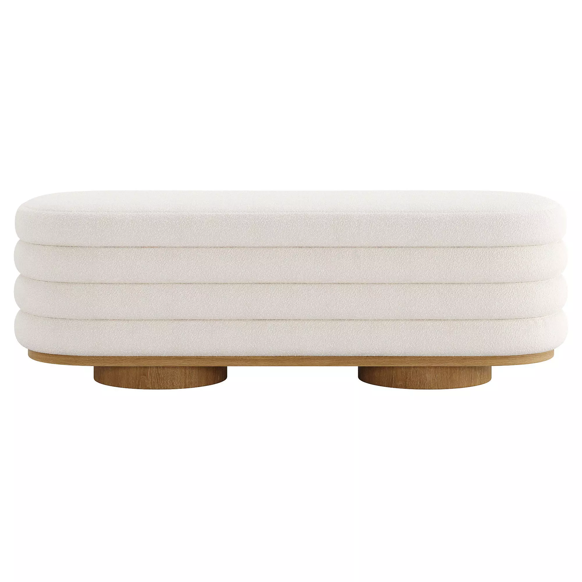 Freida Performance Boucle Storage Bench 3D model_1
