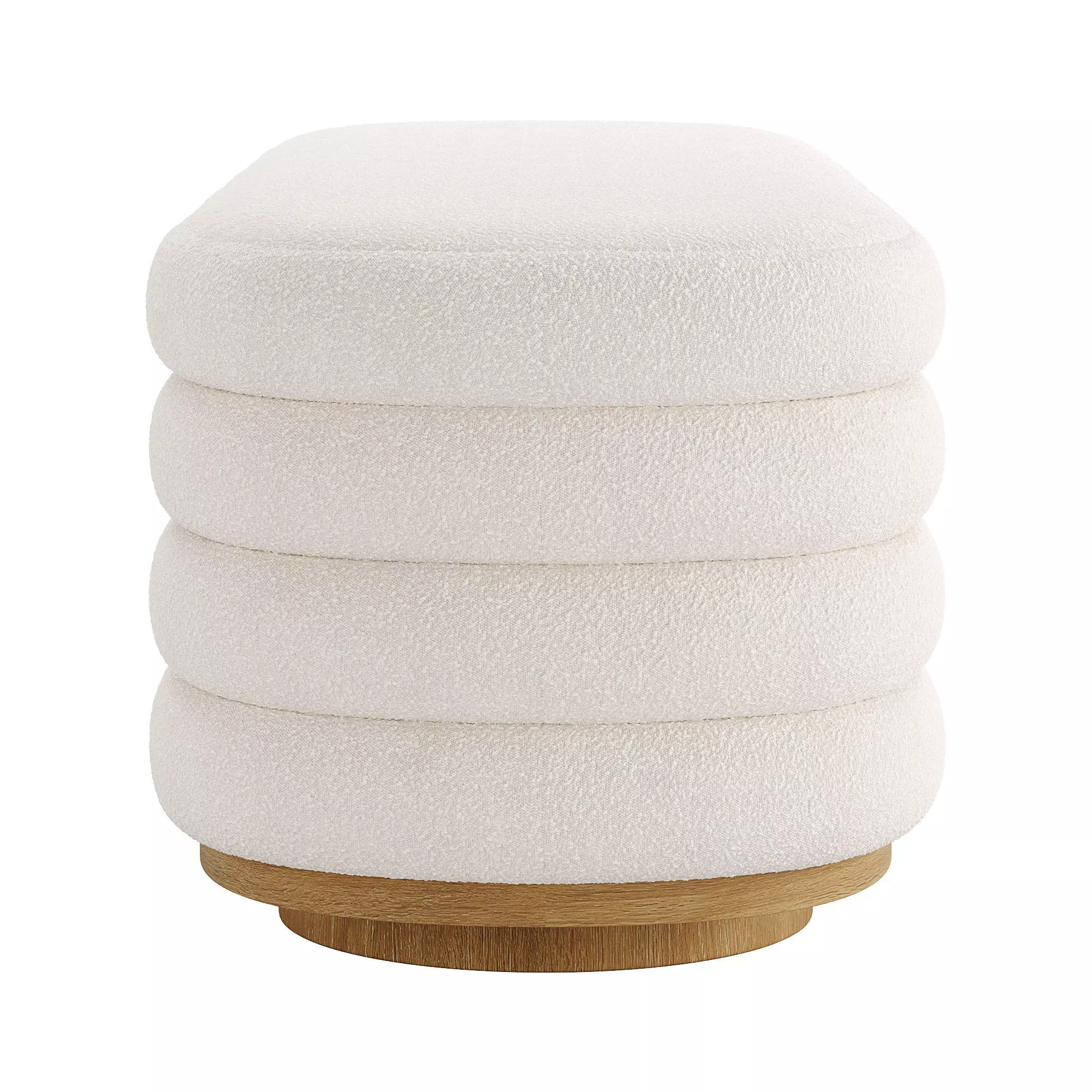 Freida Performance Boucle Storage Bench 3D model_4