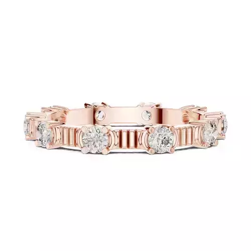 Round Cut Diamond Full Eternity Wedding Band 3DM STL Video