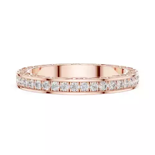 Round Cut Diamond Full Eternity Wedding Band 3DM STL Video