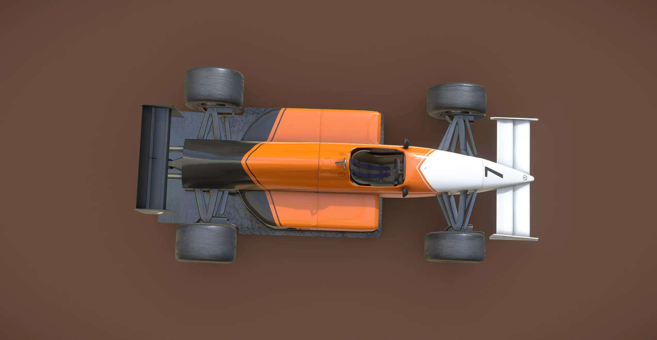 Generic F1 Car - 1980 3D model_4