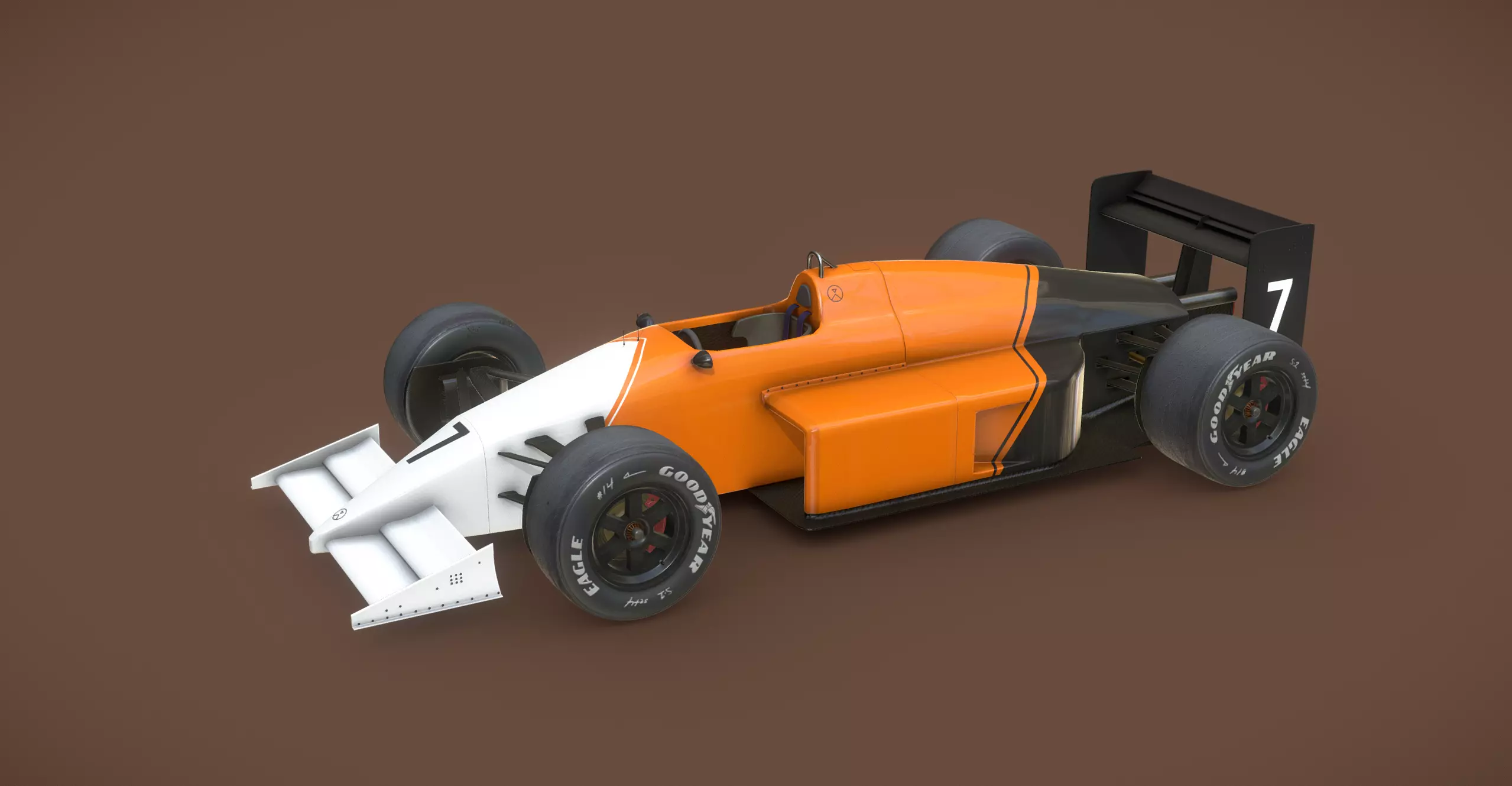 Generic F1 Car - 1980 3D model_2