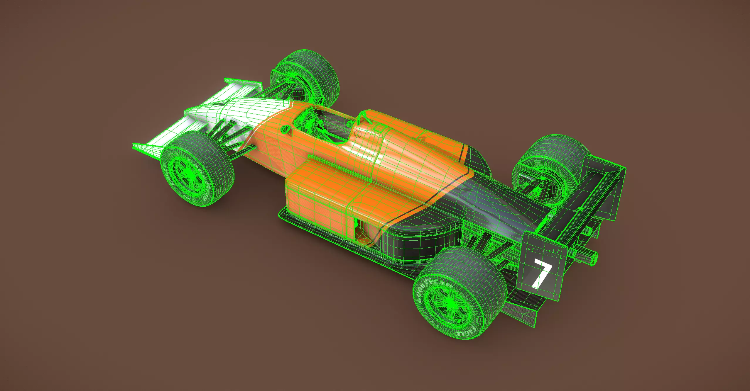 Generic F1 Car - 1980 3D model_5