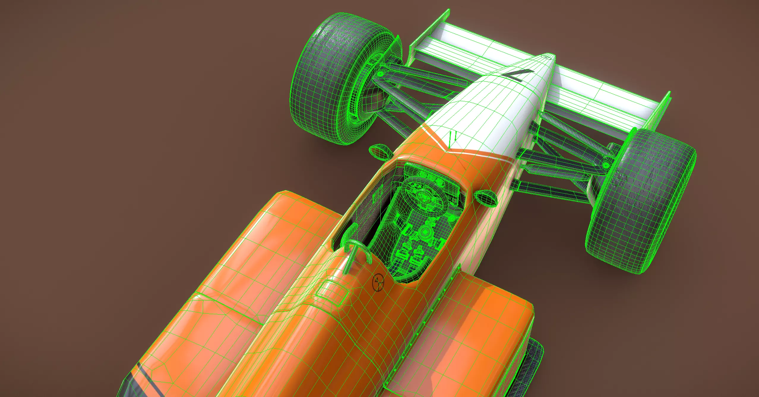 Generic F1 Car - 1980 3D model_6