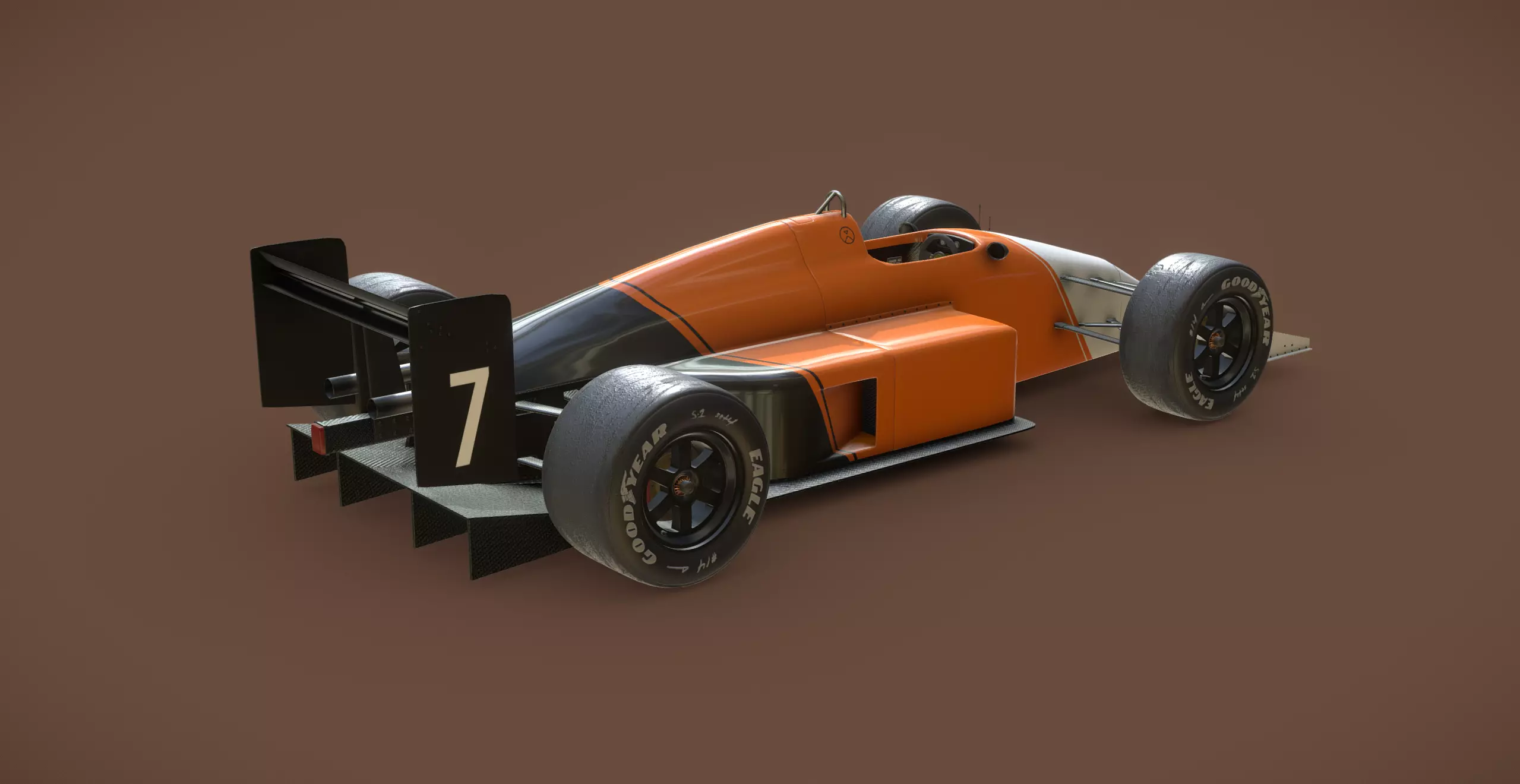 Generic F1 Car - 1980 3D model_3