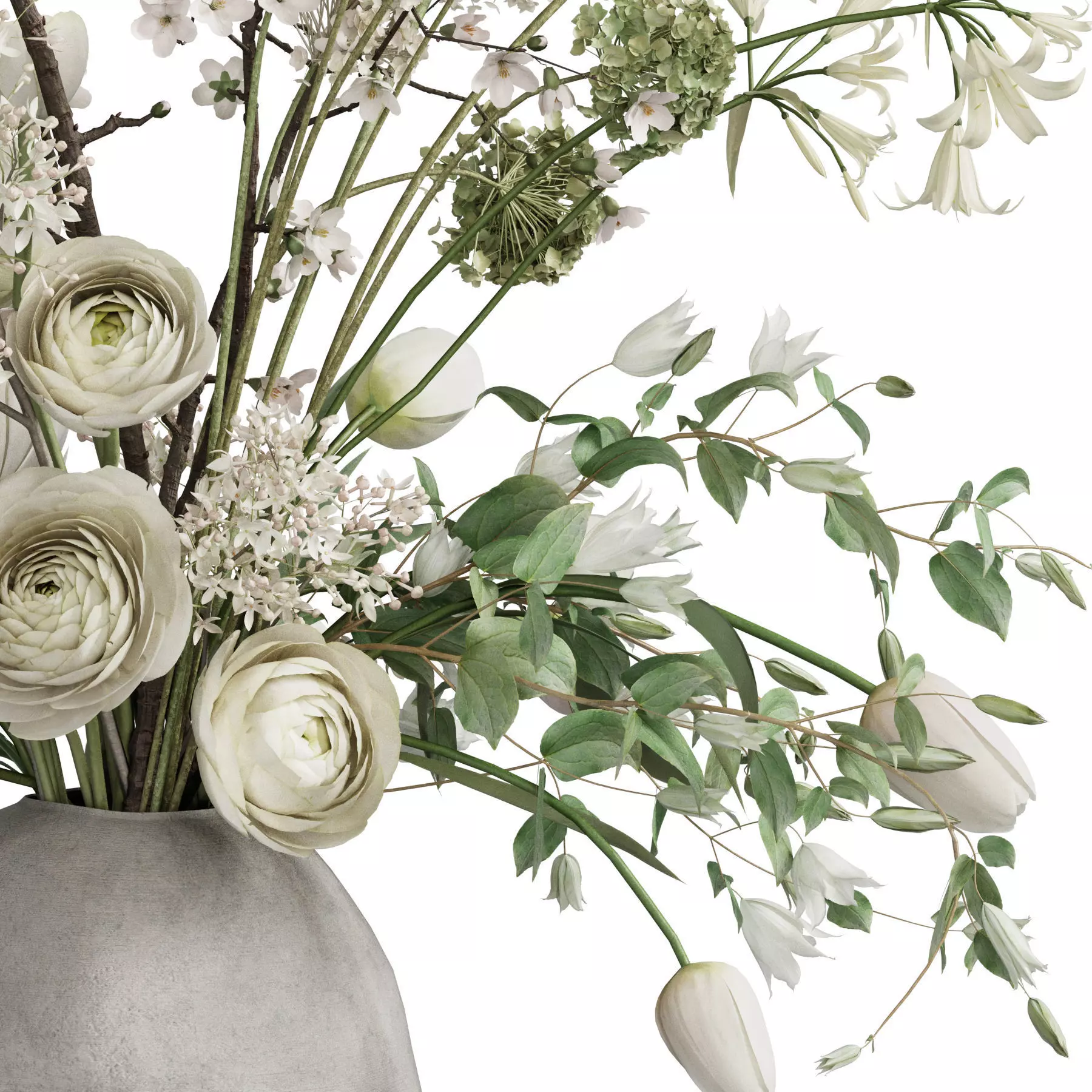 Flower In Vase 97 3D model_4