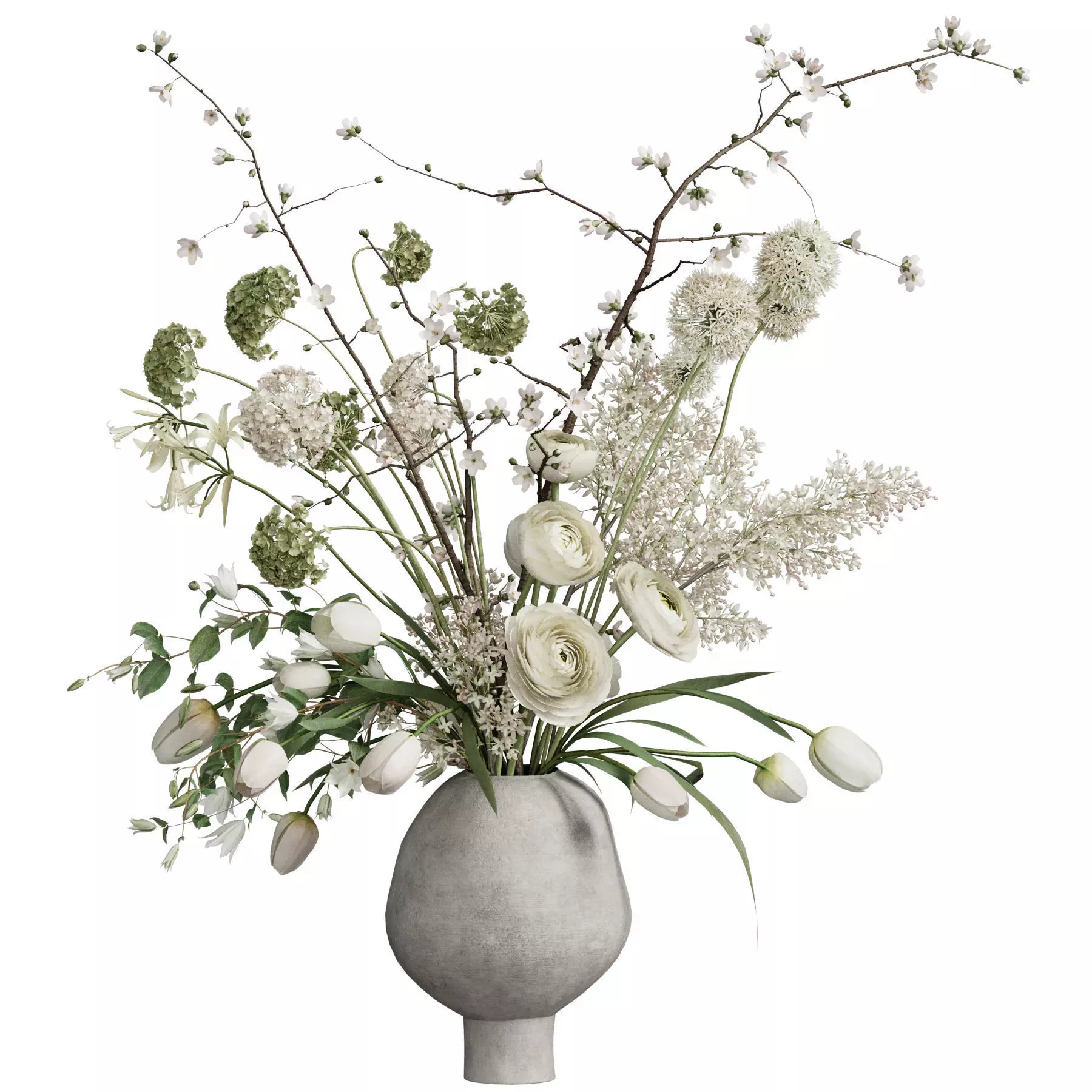 Flower In Vase 97 3D model_0