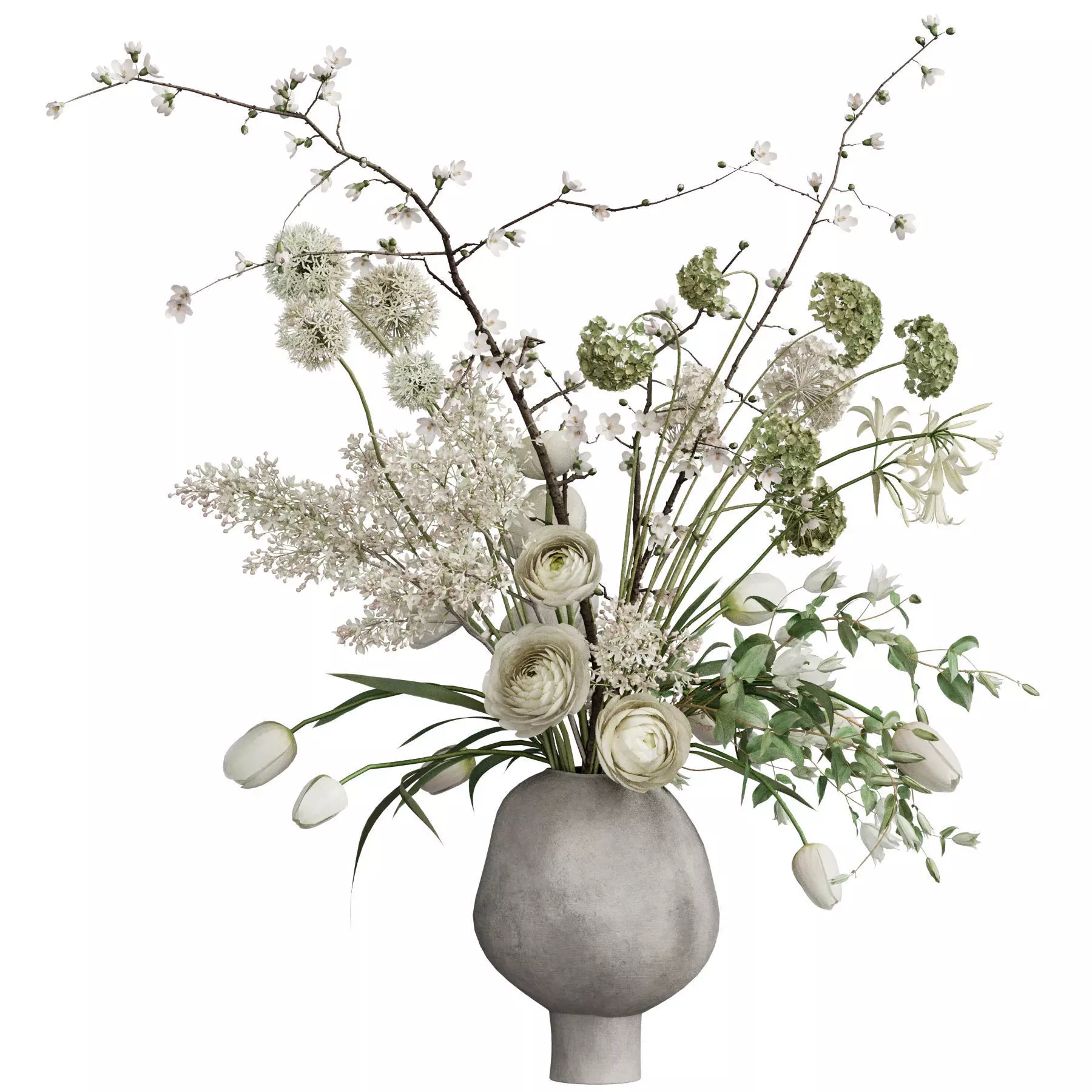 Flower In Vase 97 3D model_1