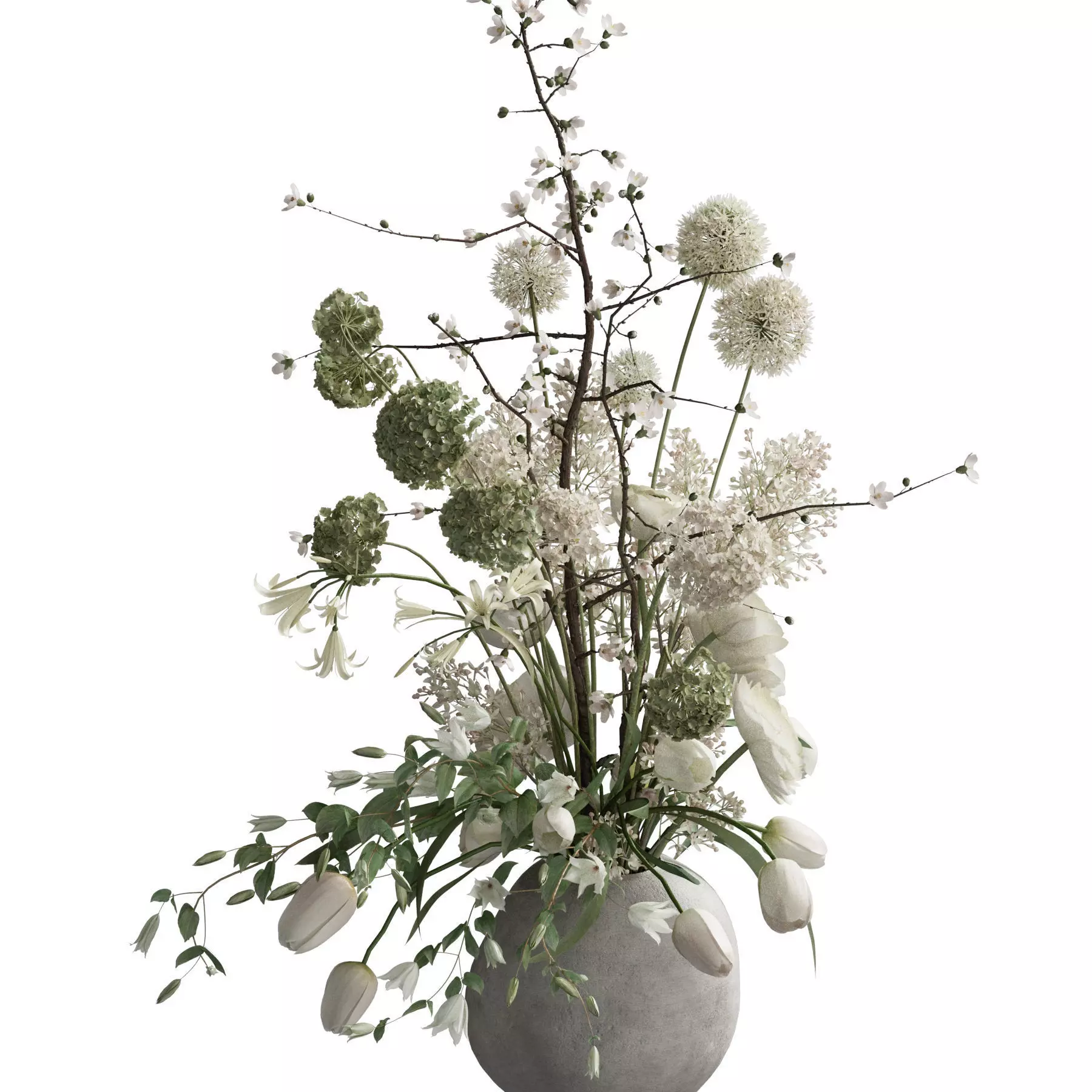 Flower In Vase 97 3D model_2