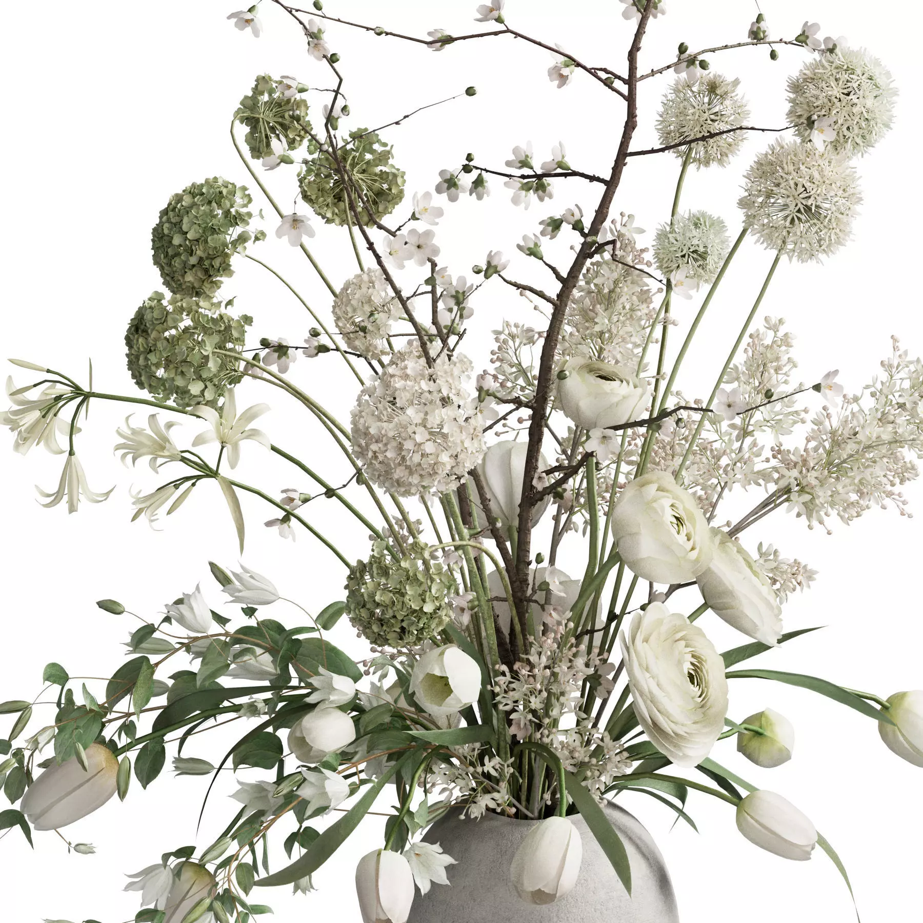 Flower In Vase 97 3D model_3