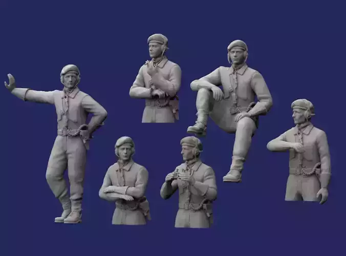 Swedish tank crew 3D print model