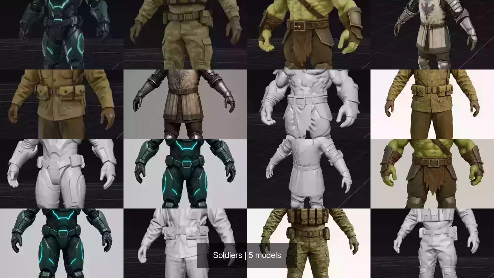 Soldiers 3D Model Collection_0