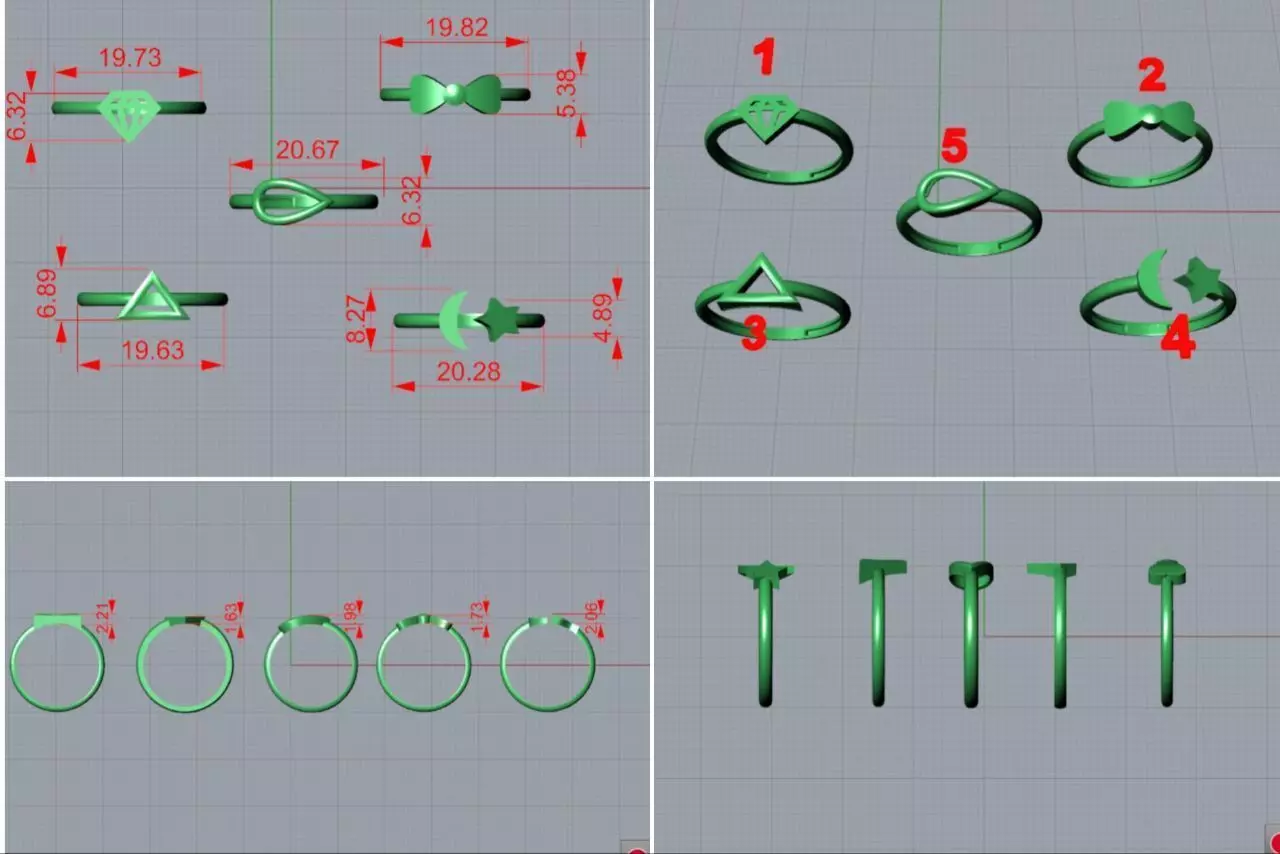 Minimal ring Ready for 3d printing file stl MR01 3D print model_1
