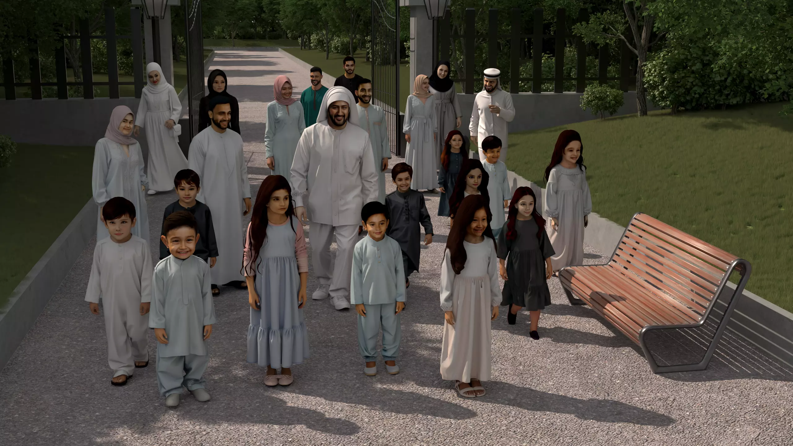 Walking people 01 and Standing People 01 3D Model Collection_13