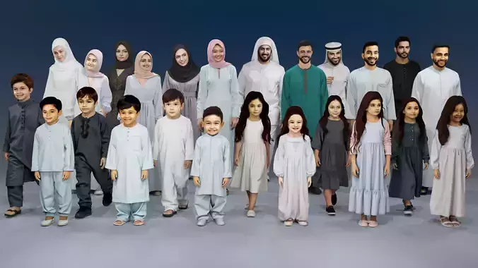 Walking people 01 and Standing People 01