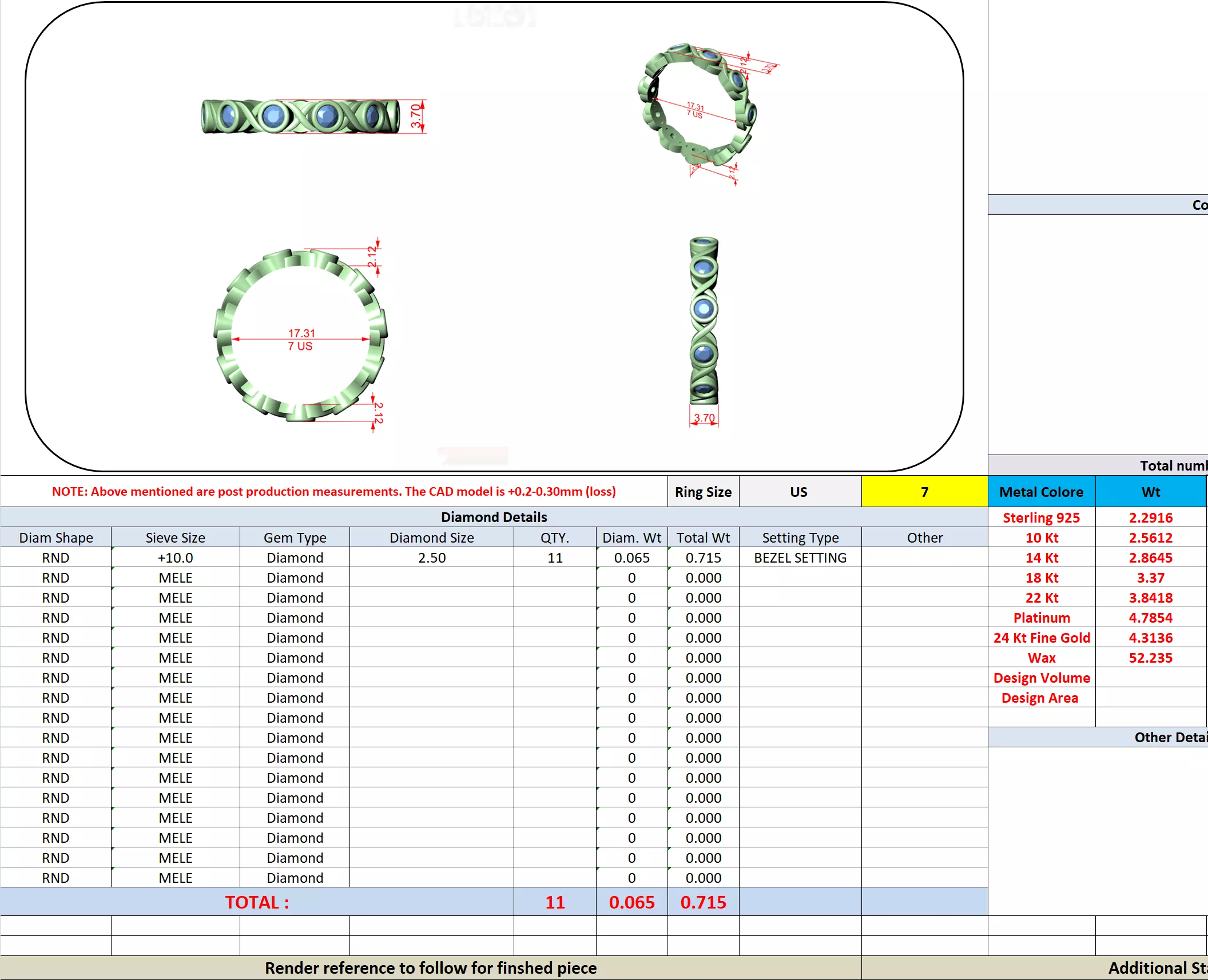 Bezel Set Round Diamond Wedding Band 3DM STL Video 3D print model_13