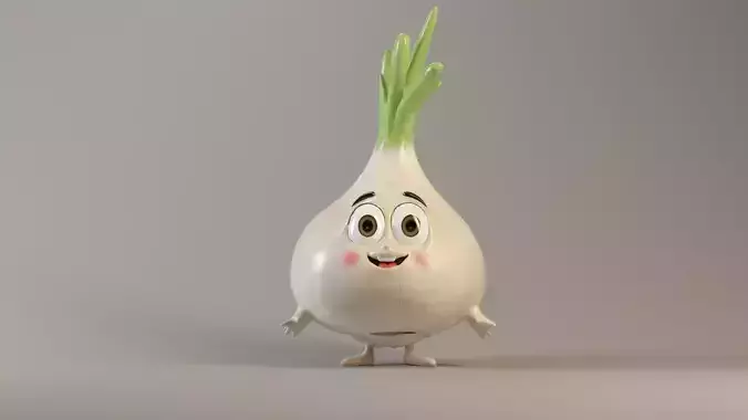 GARLIC VEGETABLE CHARACTER MASCOT