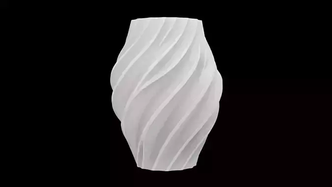 Spiral Ripple Vase 3d Print Model