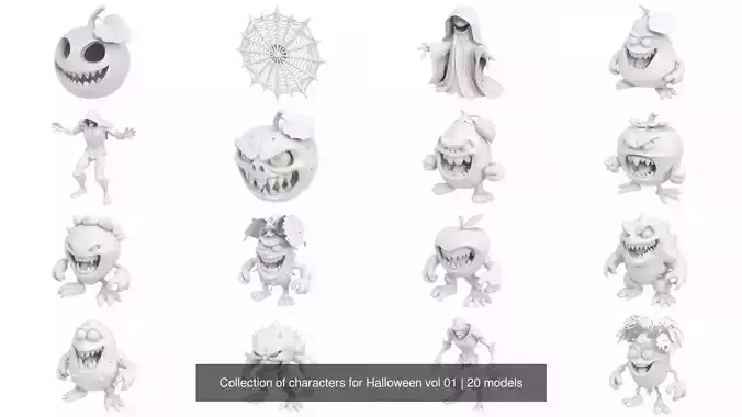 Collection of characters for Halloween vol 01