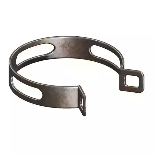 Rusty Motorcycle Silencer Bracket 3D model