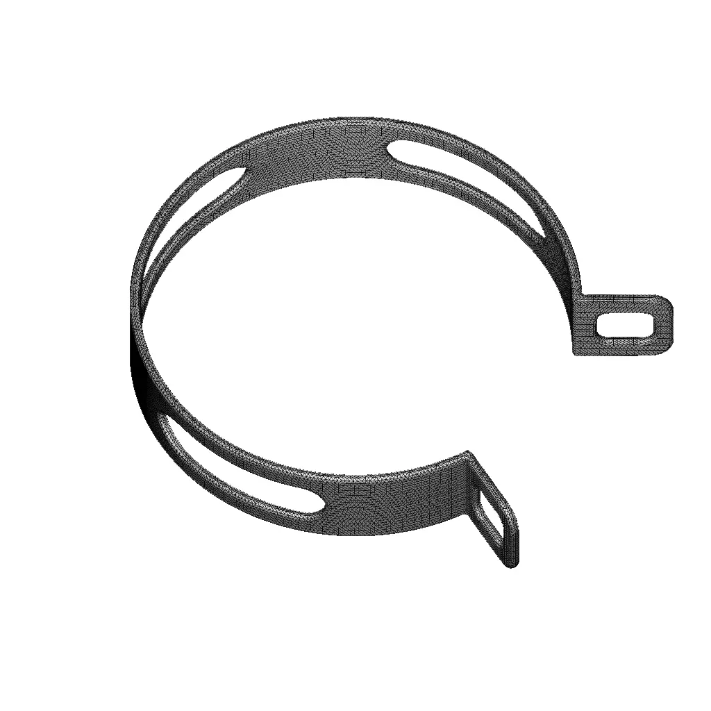 Rusty Motorcycle Silencer Bracket 3D model_5